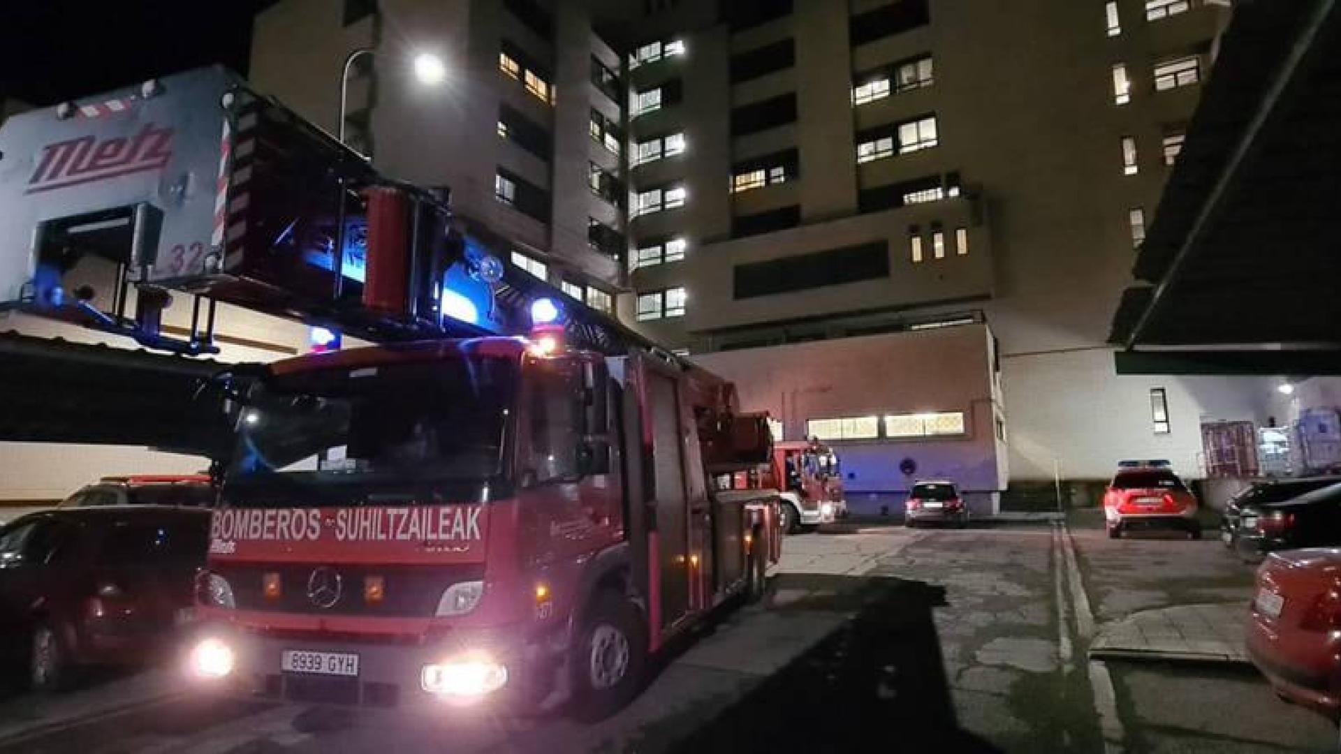 Un paciente causa un incendio en su habitación en el hospital de Tudela