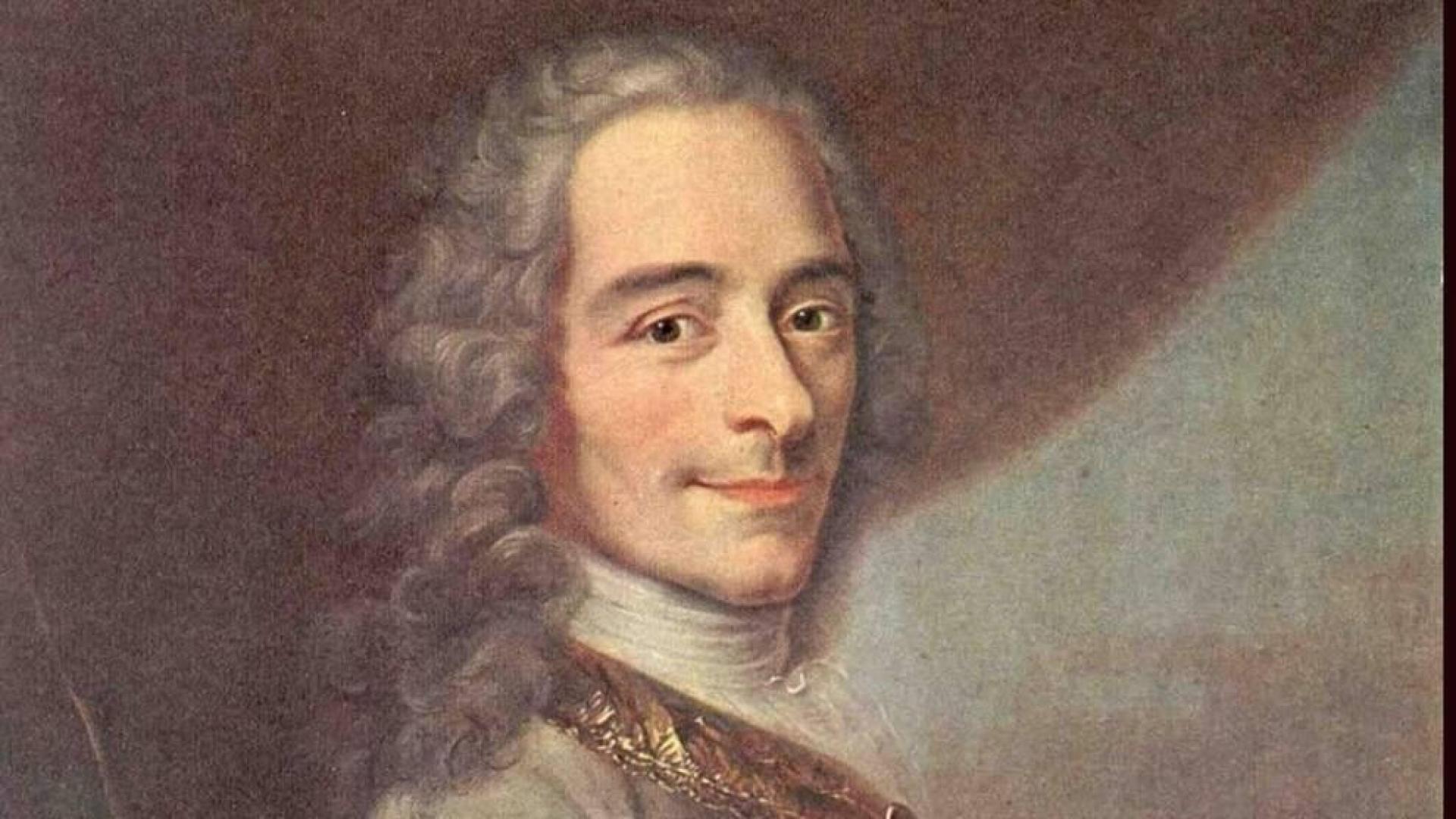 Imagen de Voltaire en un retrato de la época