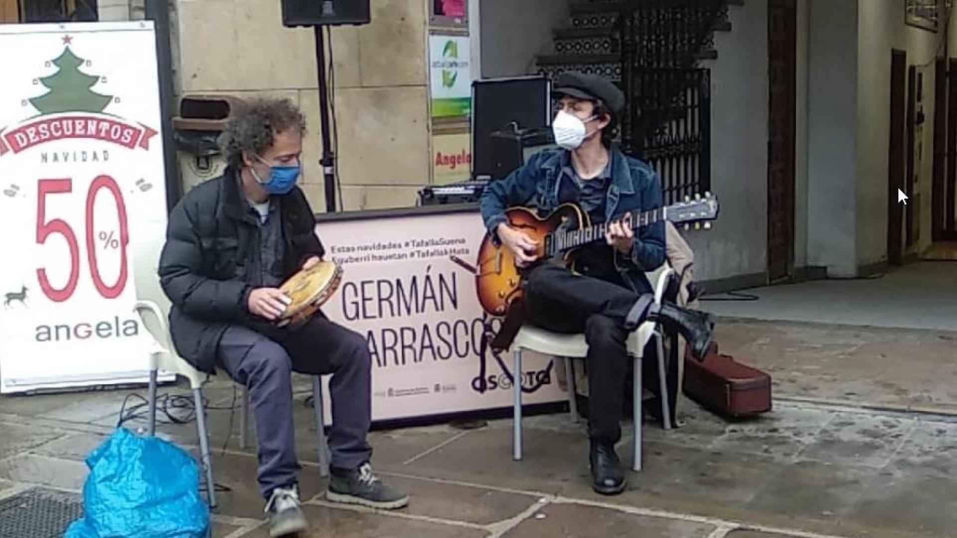 Germán Carrascosa, durante su actuación.