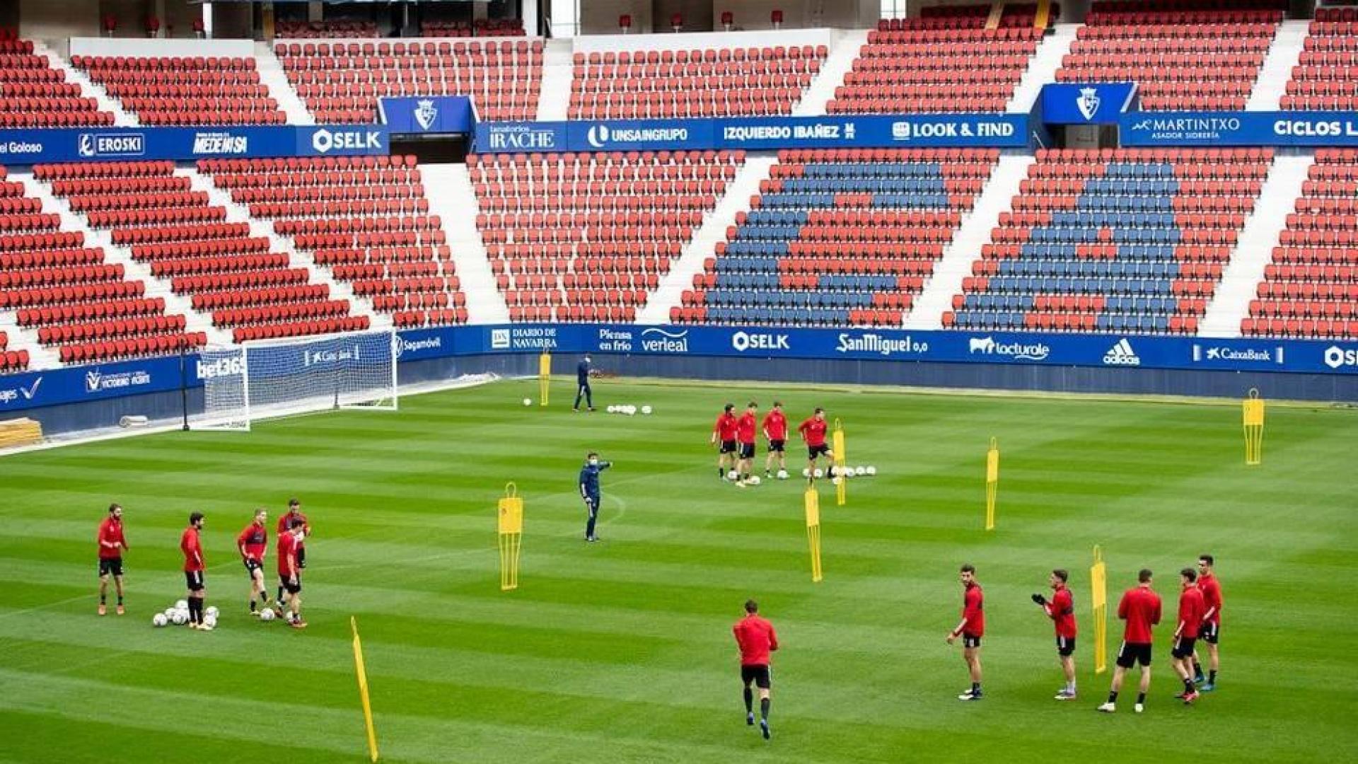 Entrenamiento de Osasuna de este viernes en El Sadar