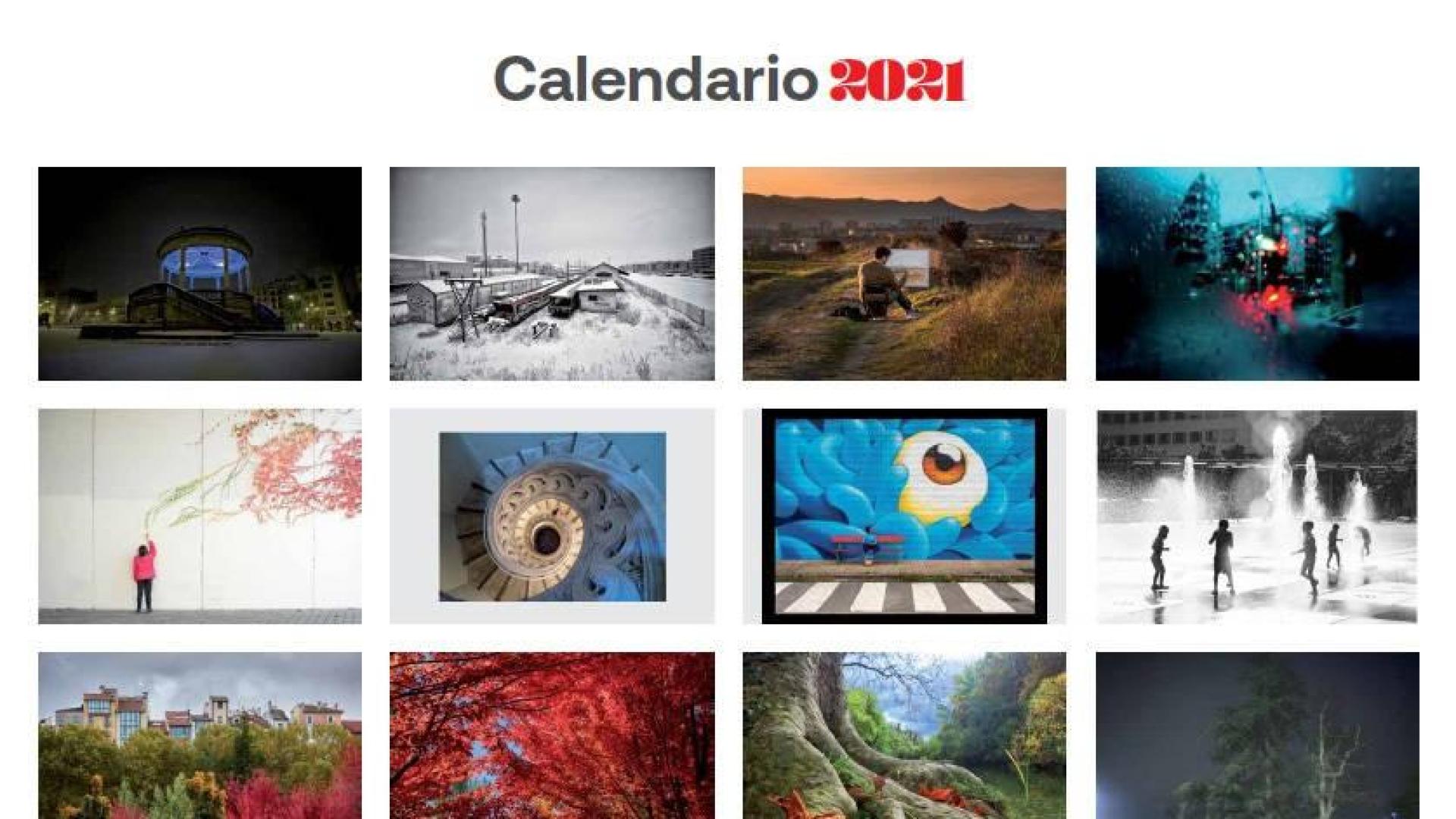 Portada del calendario de Pamplona de 2021.