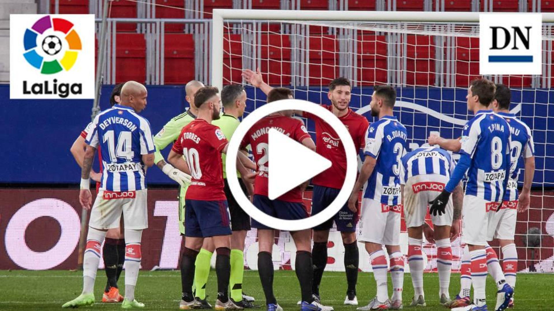 Resumen del Osasuna 1-1 Alavés: gol de Lucas Pérez (1-1)