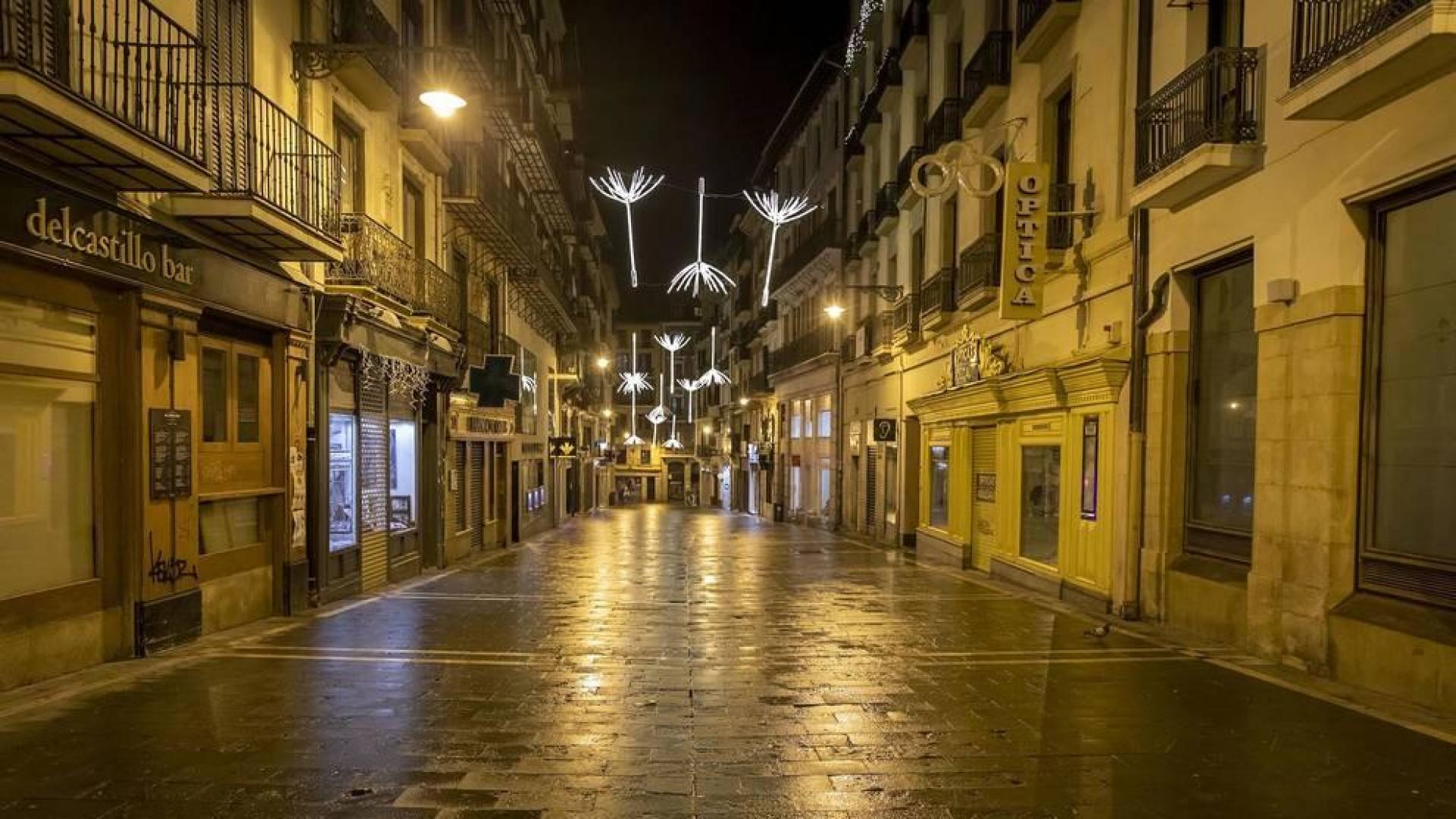2020 se despide en Pamplona con las calles vacías
