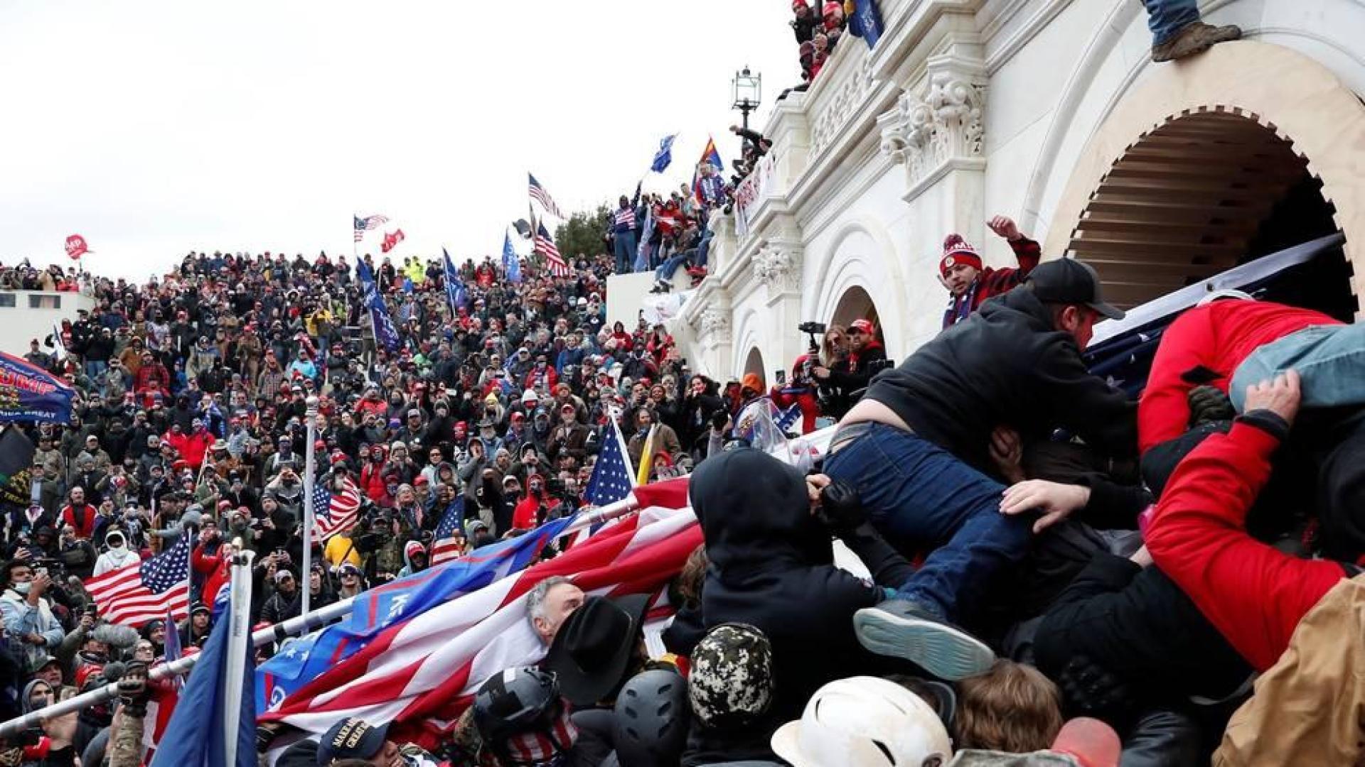 Imágenes del asalto al Capitolio de Estados Unidos.