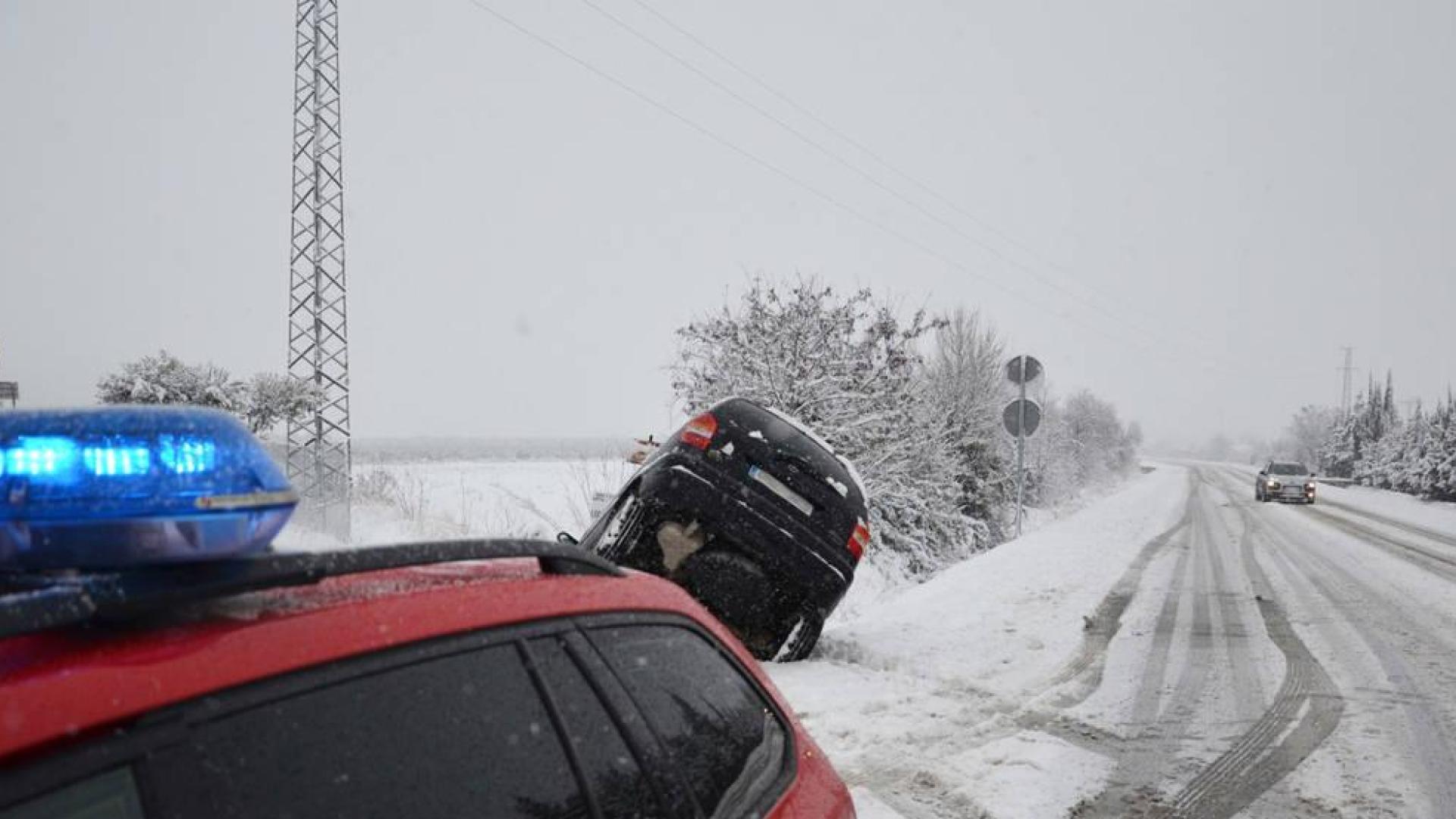 Más de la mitad de los 26 accidentes registrados desde el viernes en Navarra han sido salidas de vía