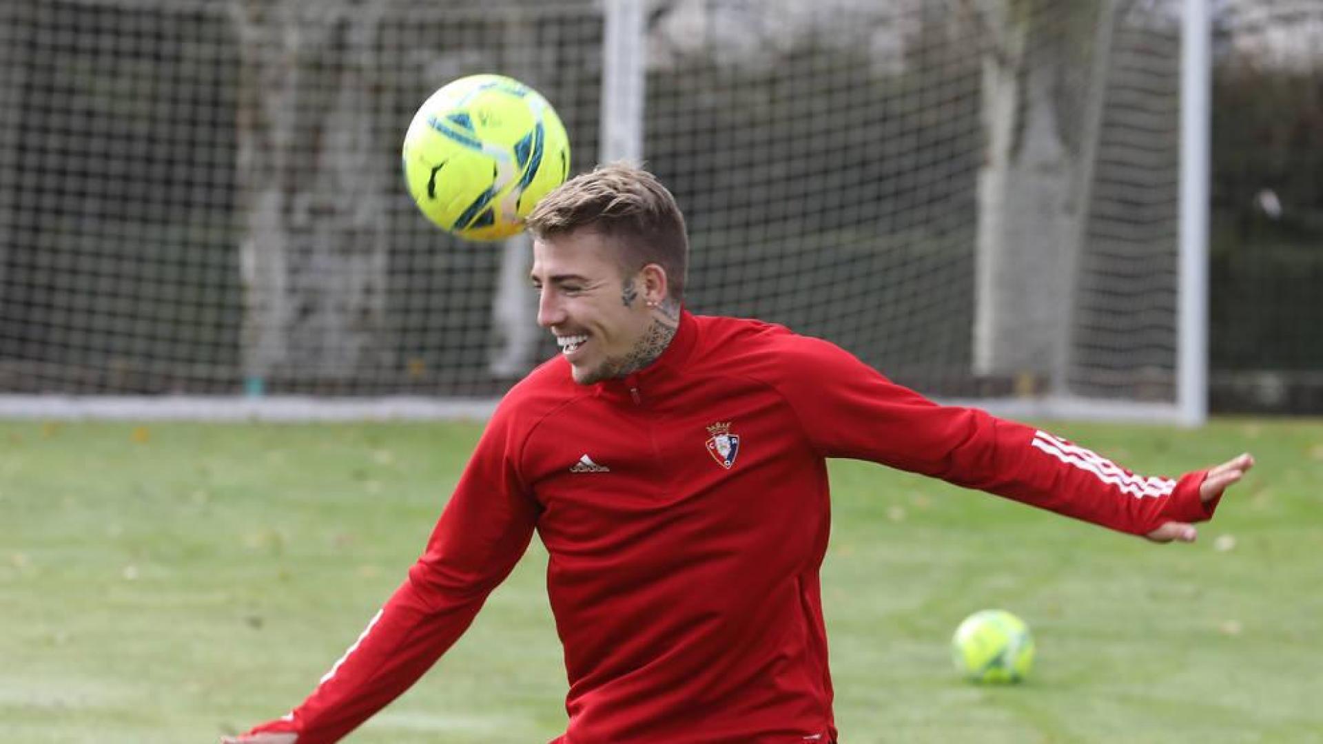 Brandon, en un entrenamiento en Tajonar.