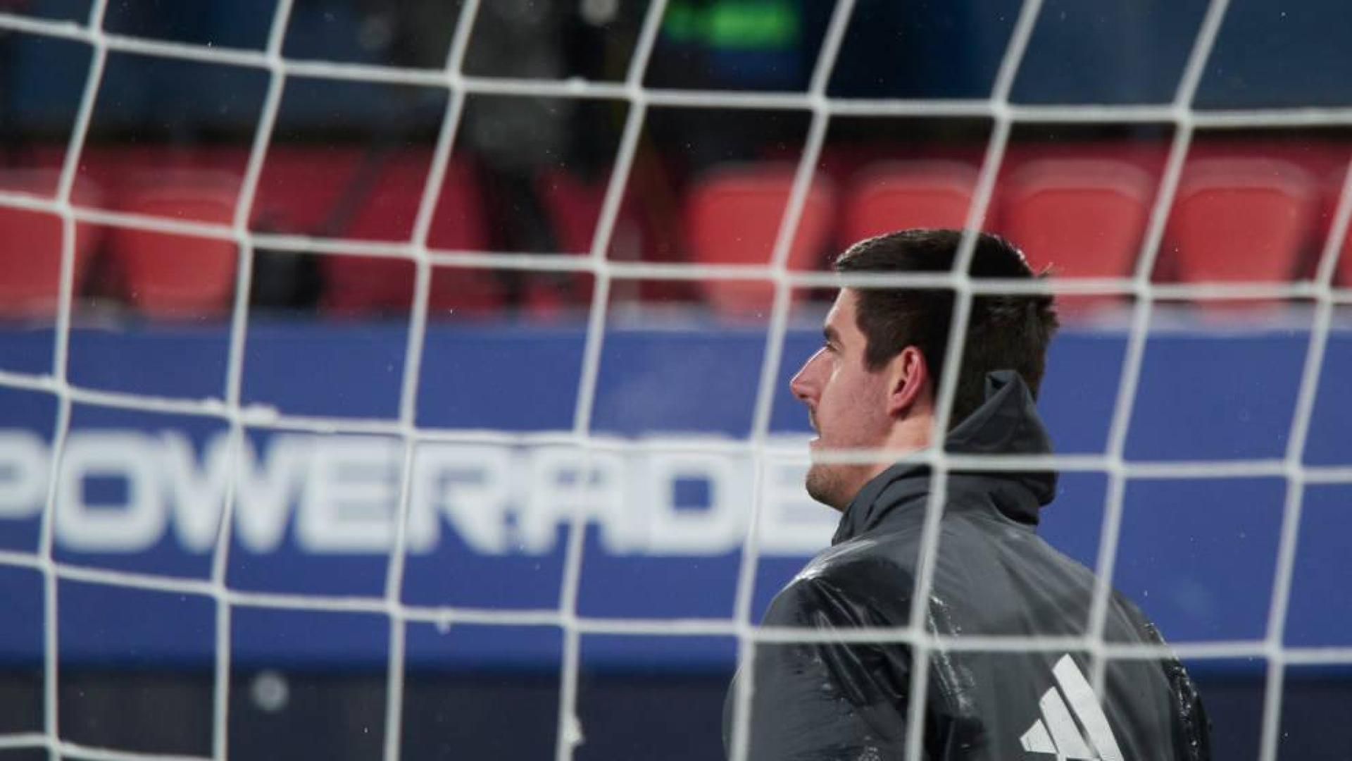 Thibaut Courtois, guardamenta belga del Real Madrid, en Pamplona