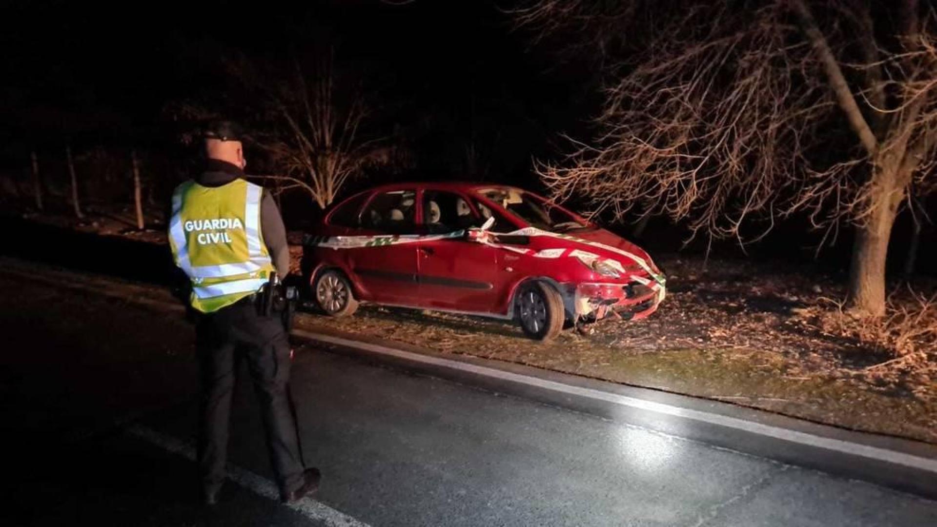 Herida una conductora en Lerín tras esquivar un animal en la carretera