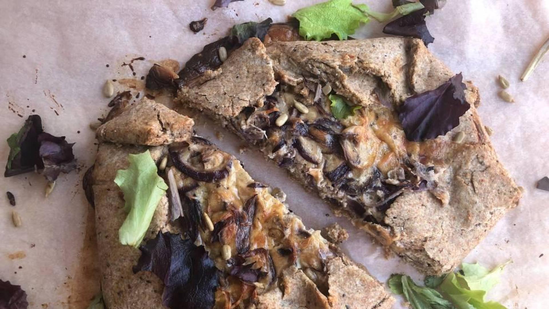 Imagen de la Galette integral con champiñones