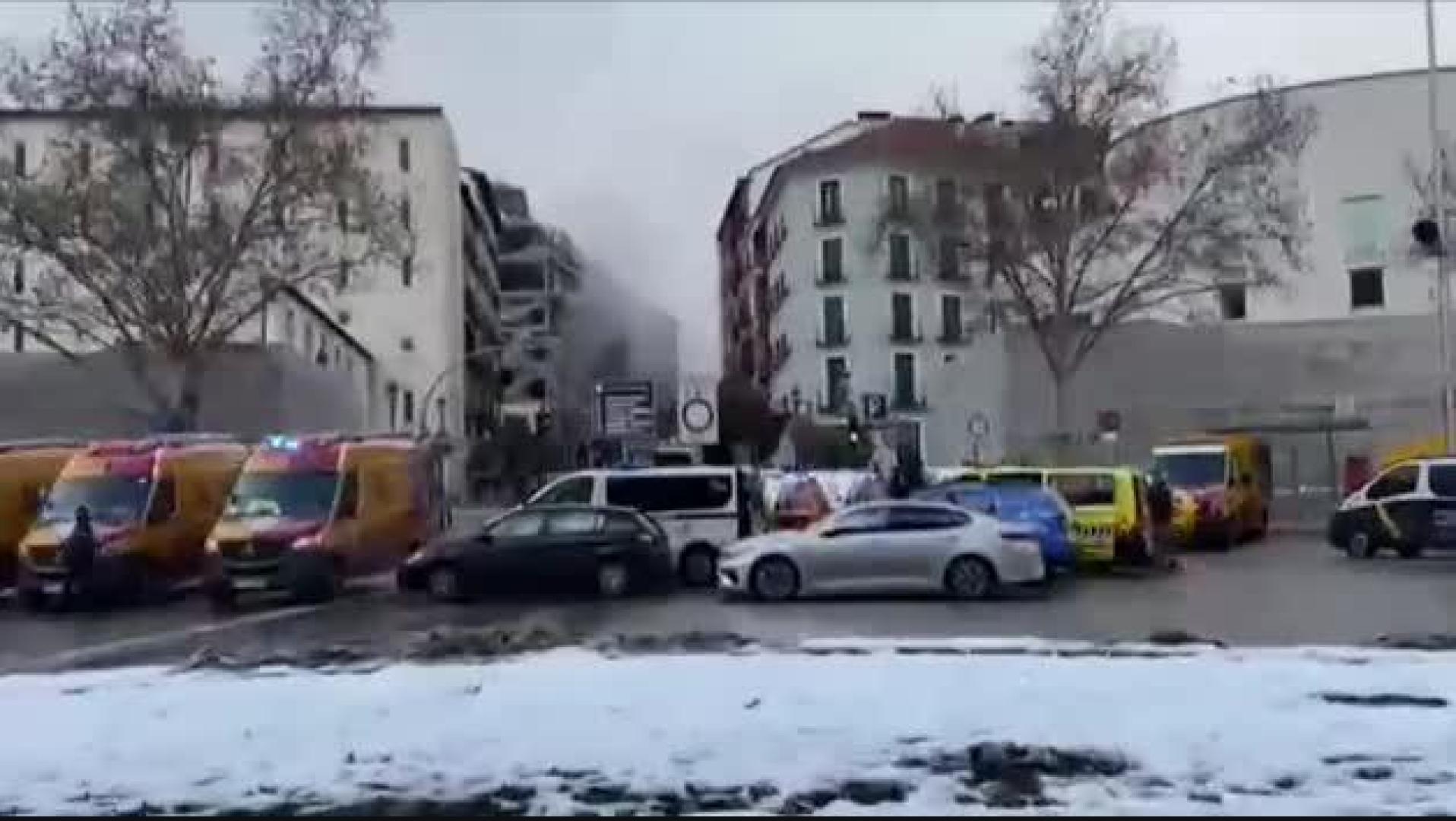 Explosión en un edificio del centro de Madrid