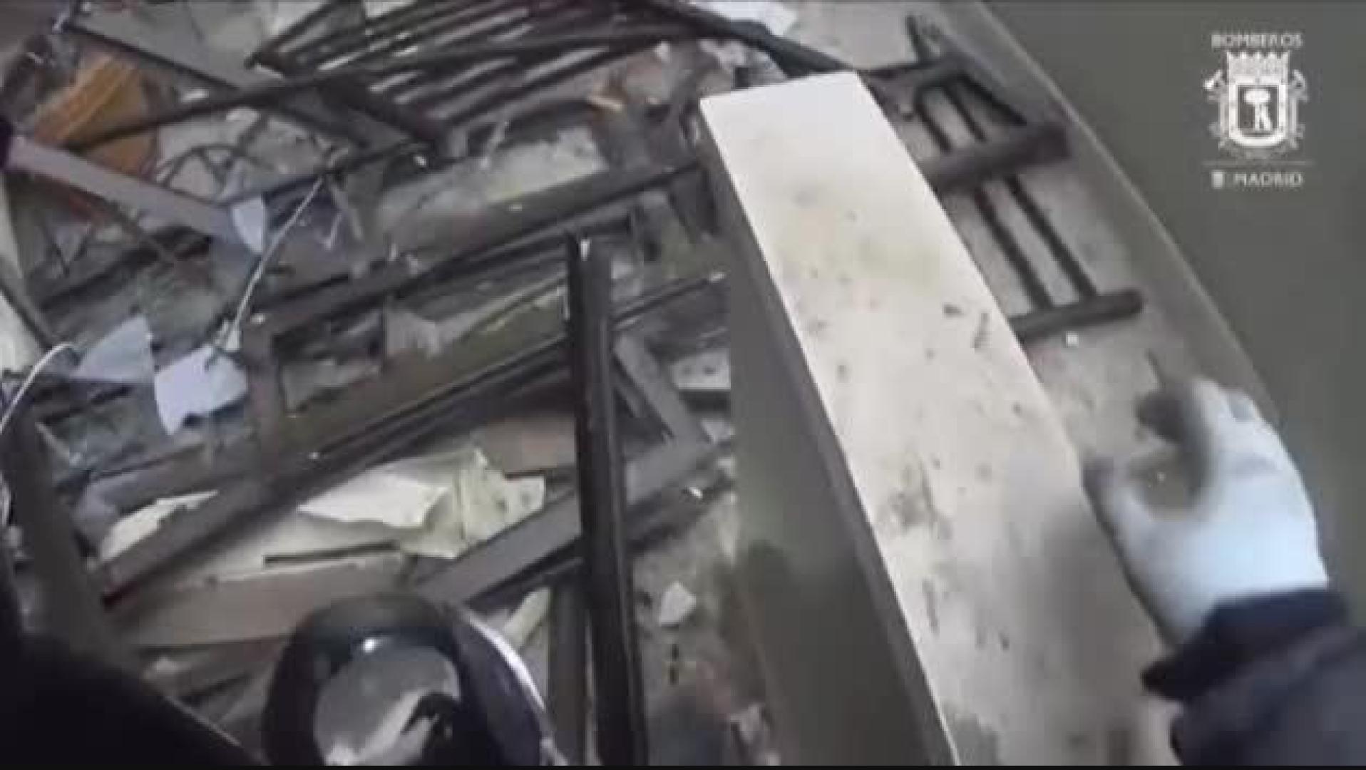Esto fue lo que se encontraron los bomberos tras la explosión de Madrid