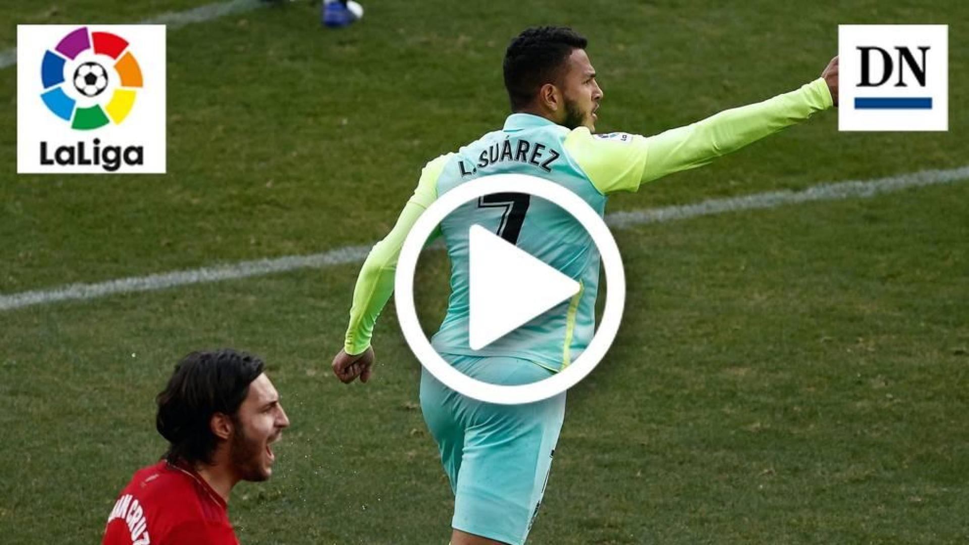 Resumen del Osasuna 3-1 Granada en vídeo: gol de Luis Suárez (2-1)