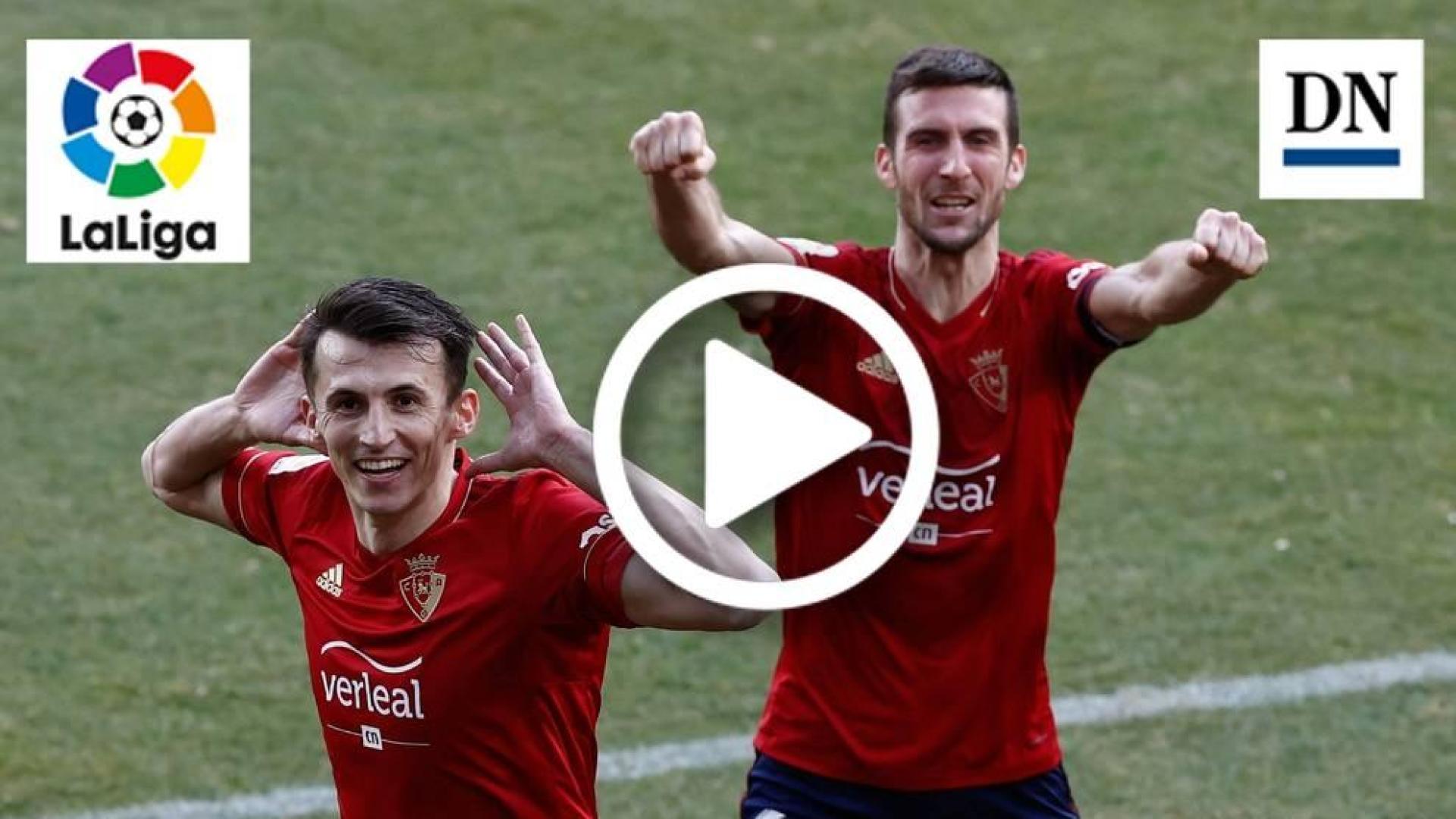Resumen del Osasuna 3-1 Granada en vídeo: gol de Budimir (1-0)