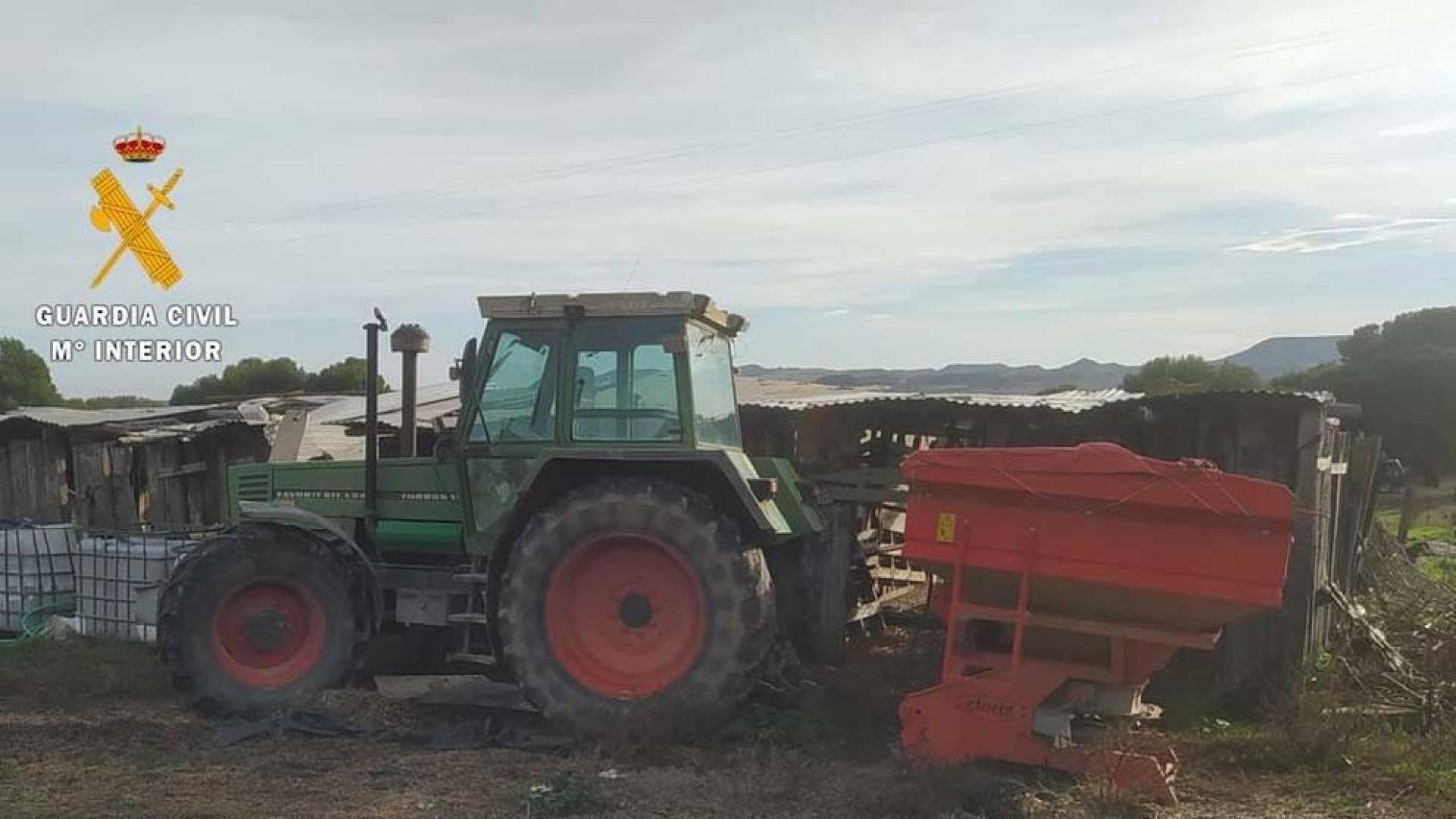 Recuperado en Tudela un tractor de 20.000 euros robado en Zaragoza