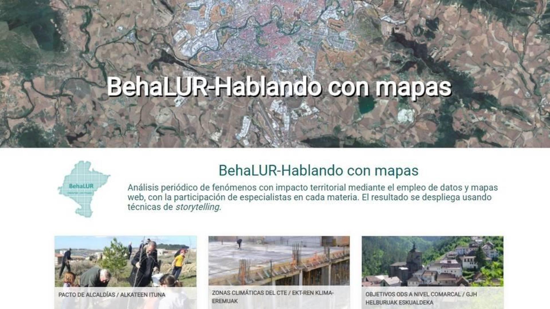 'BehaLUR. Hablando con mapas', nuevo formato digital para divulgar los estudios territoriales de la agencia Lursarea