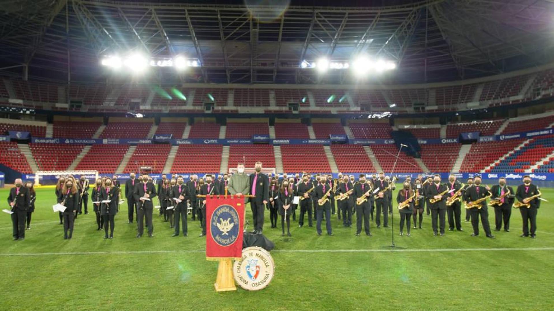 La banda de Marcilla suena en El Sadar