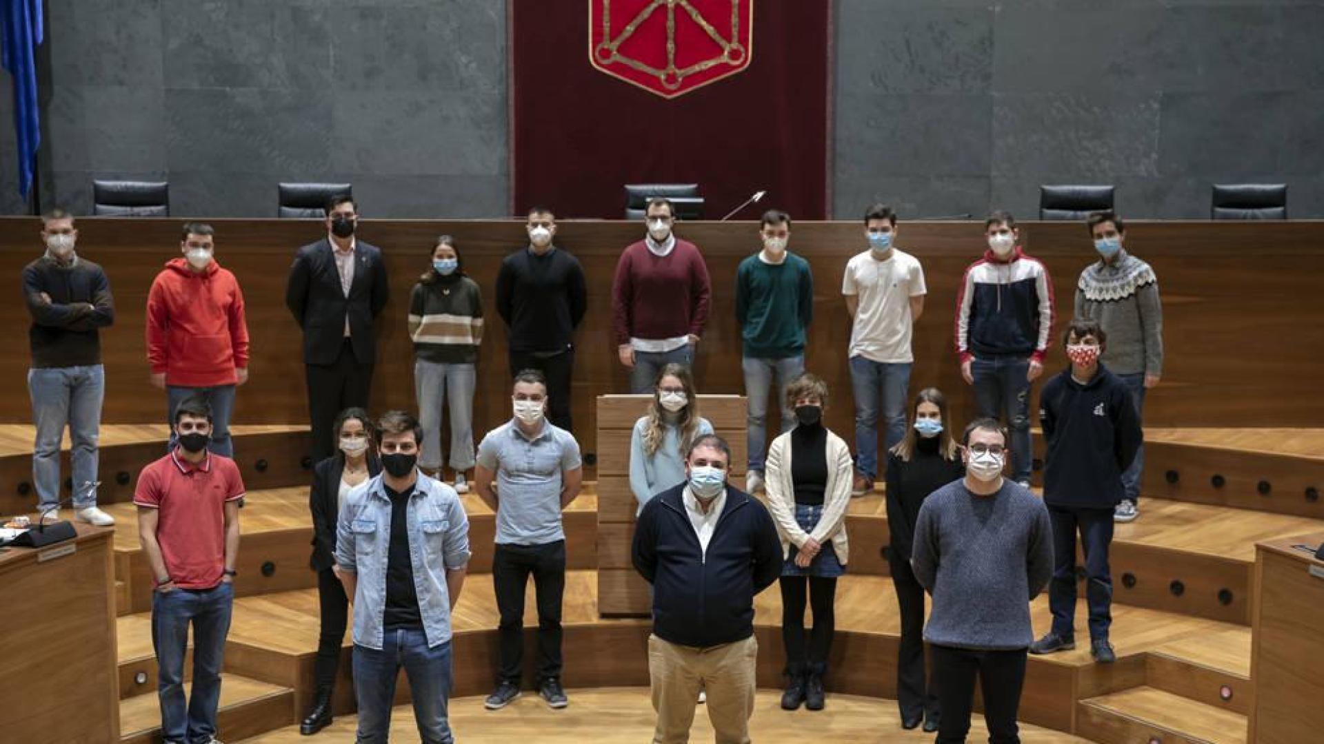 Imagen de la celebración del Parlamento joven de Navarra.