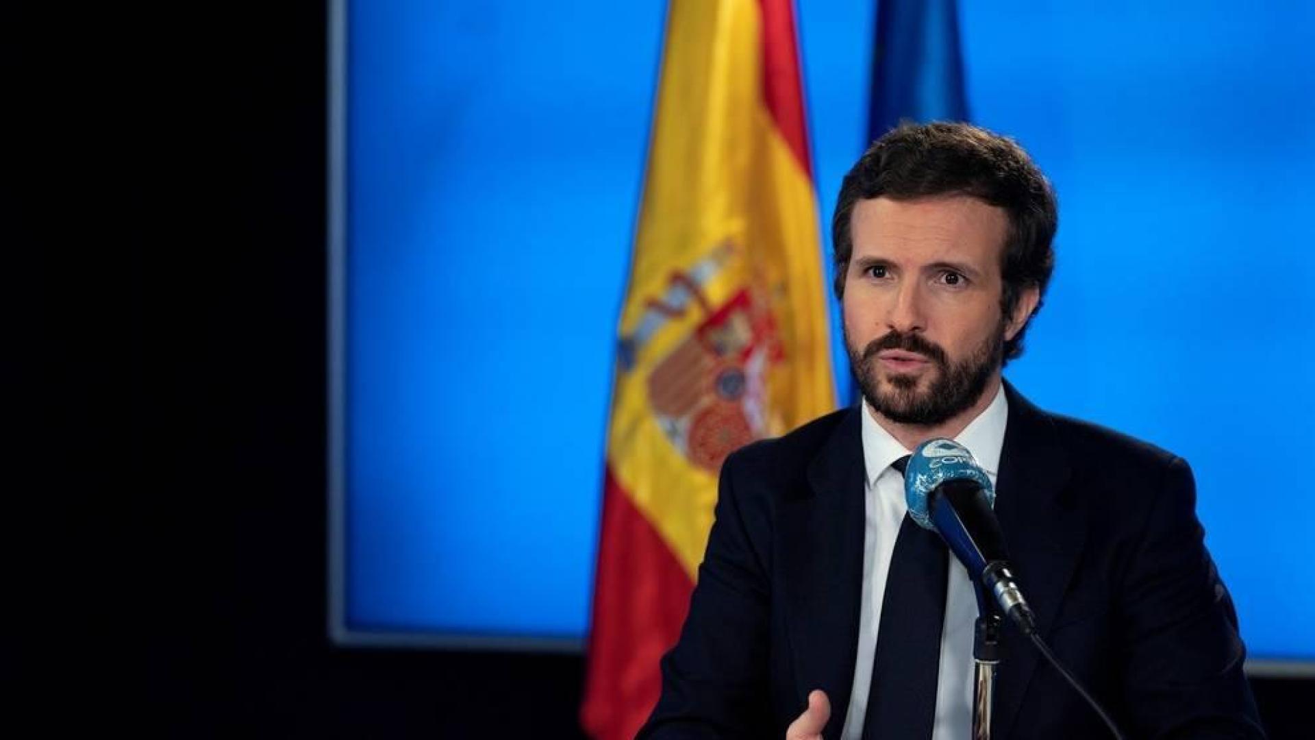 El presidente del PP, Pablo Casado.