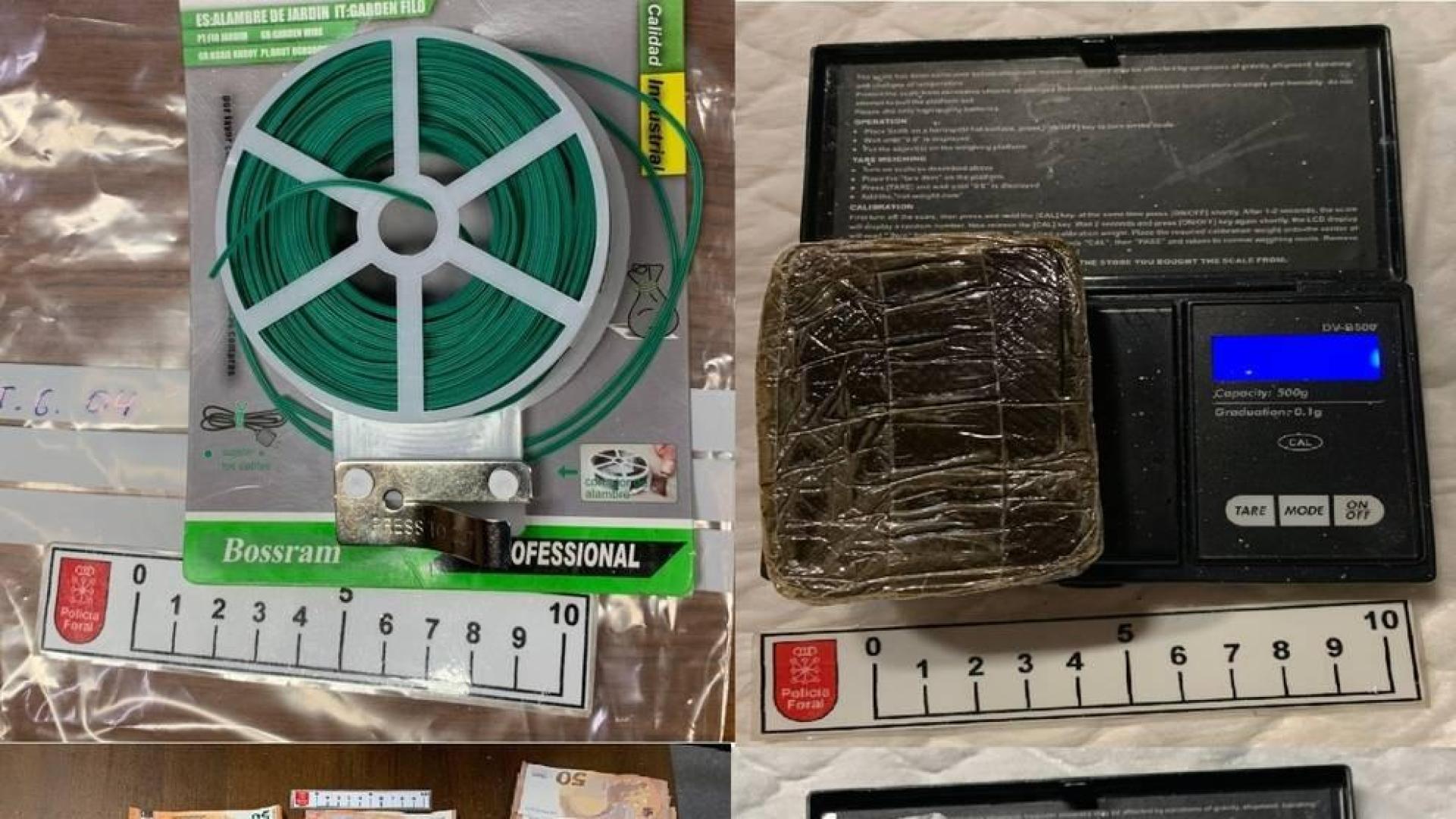 Detenido en Ansoáin por tráfico de cocaina y hachís