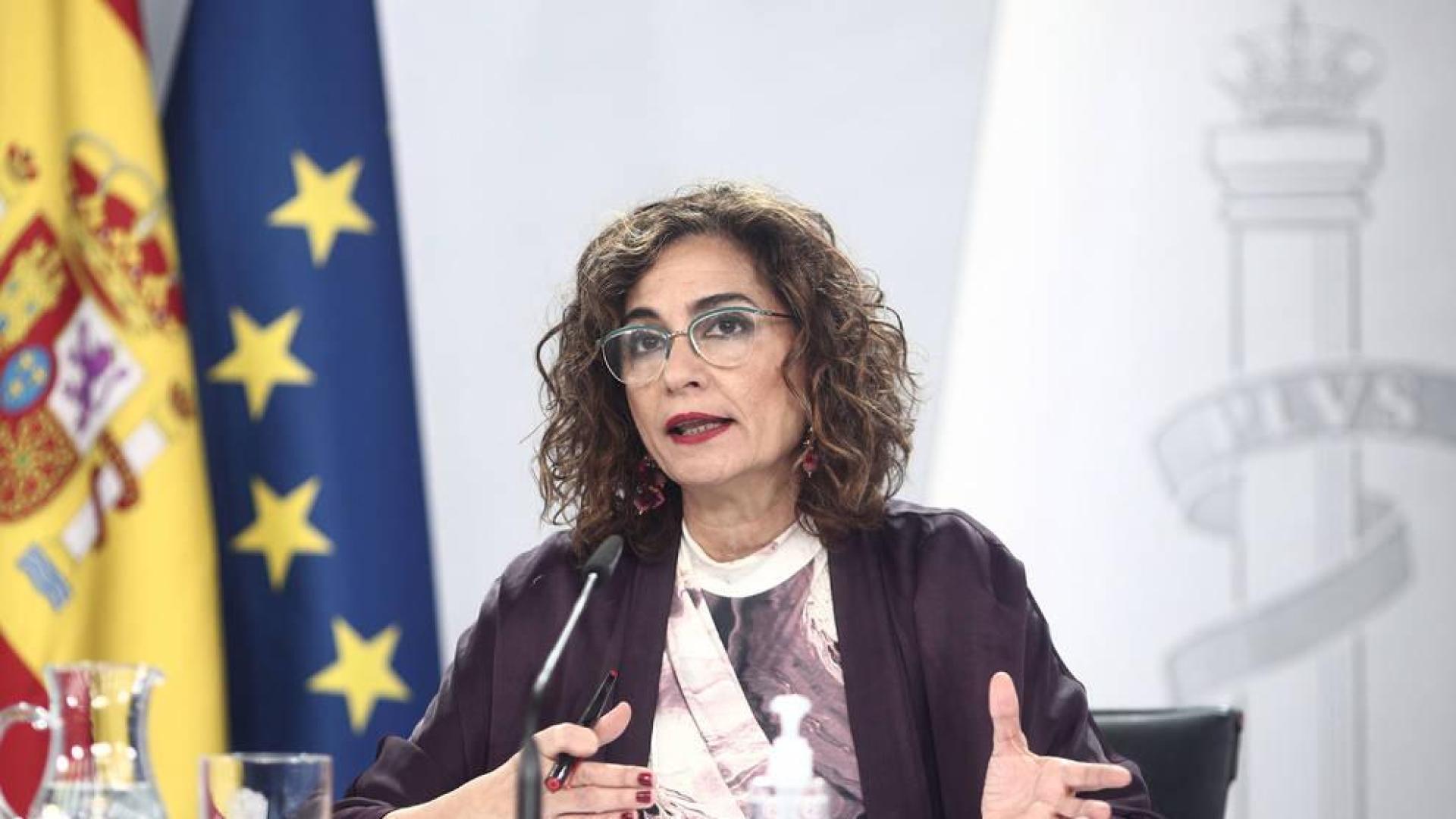 María Jesús Montero, durante la rueda de prensa posterior al Consejo de Ministros.
