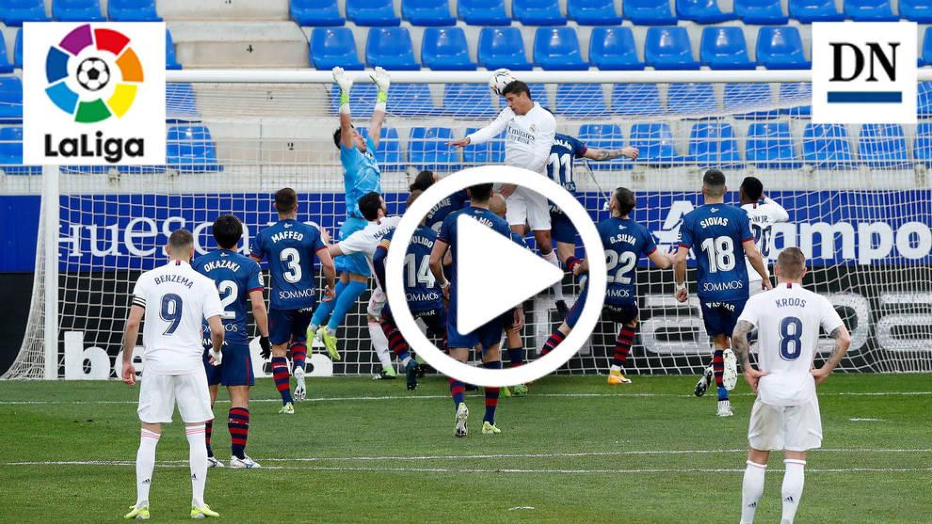 Resumen del Huesca 1-2 Real Madrid en vídeo