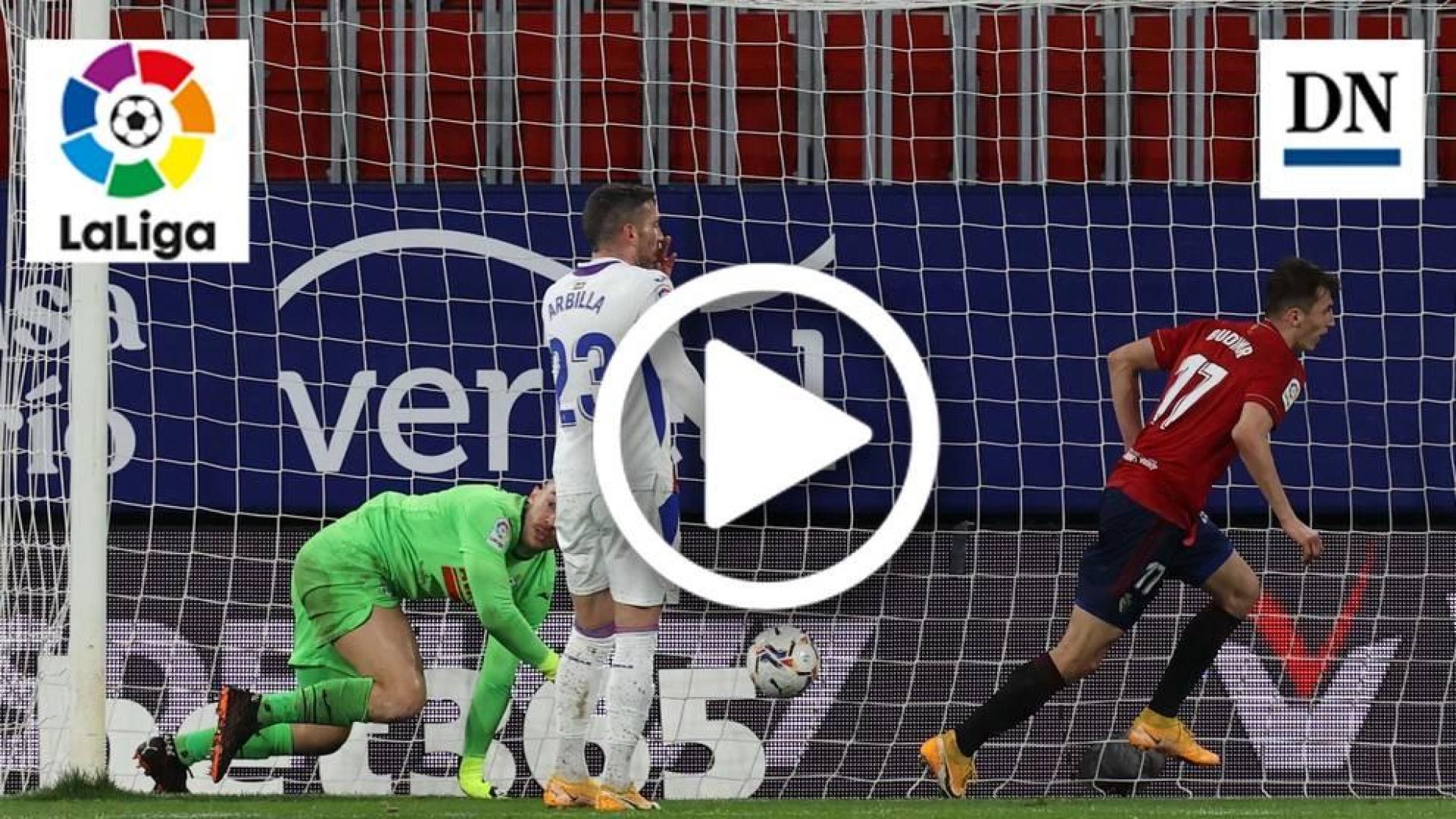 Resumen del Osasuna 2-1 Eibar: gol de Budimir (2-1)