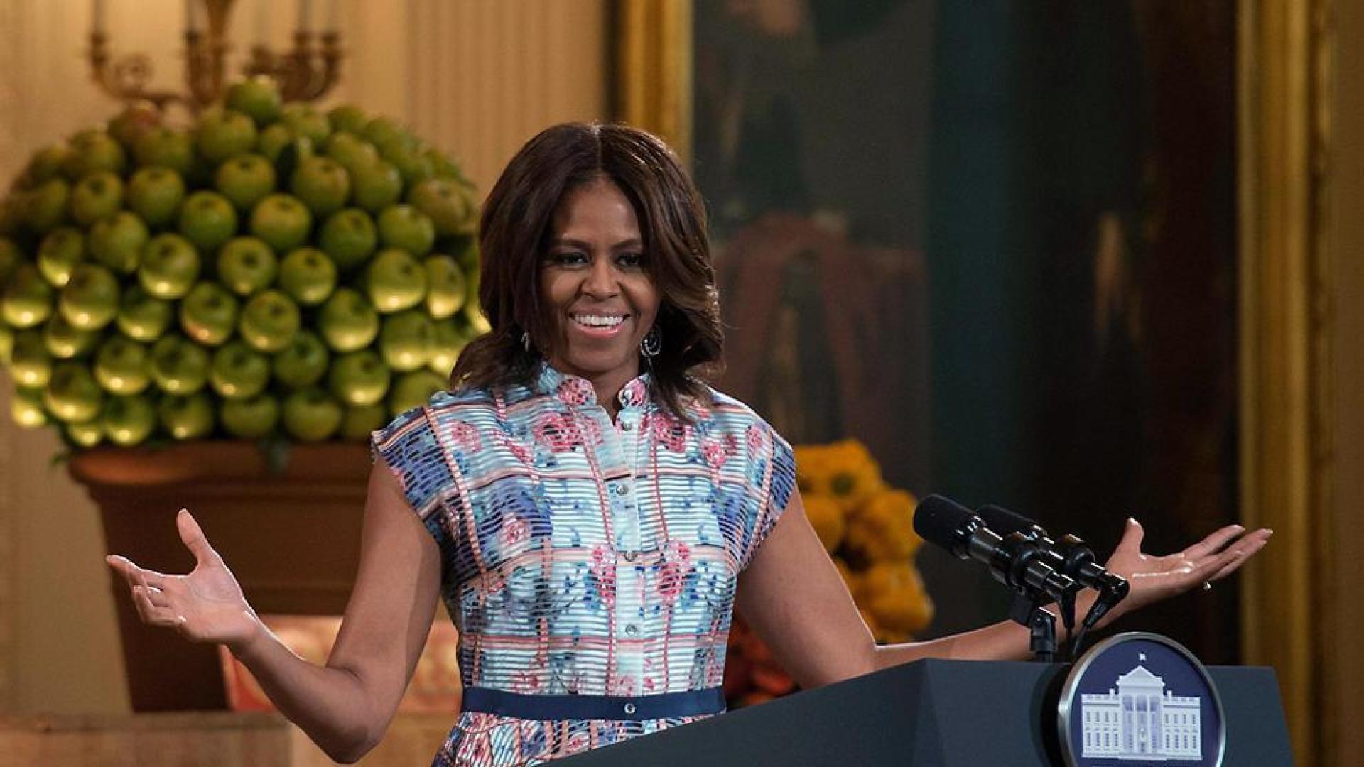 Michelle Obama promete dejar las patatas fritas