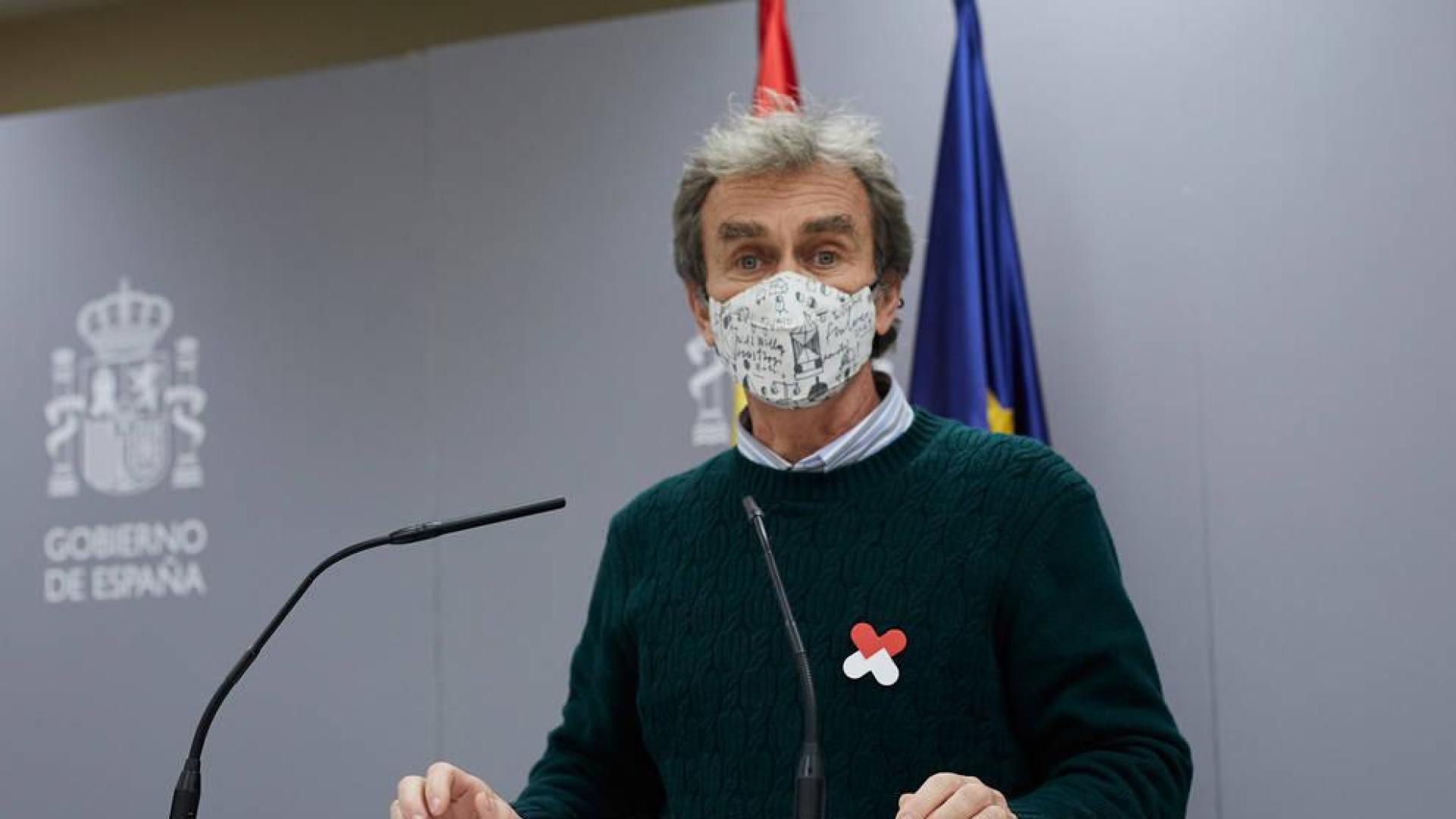El director del Centro de Coordinación de Alertas y Emergencias Sanitarias (CCAES), Fernando Simón, en la rueda de prensa