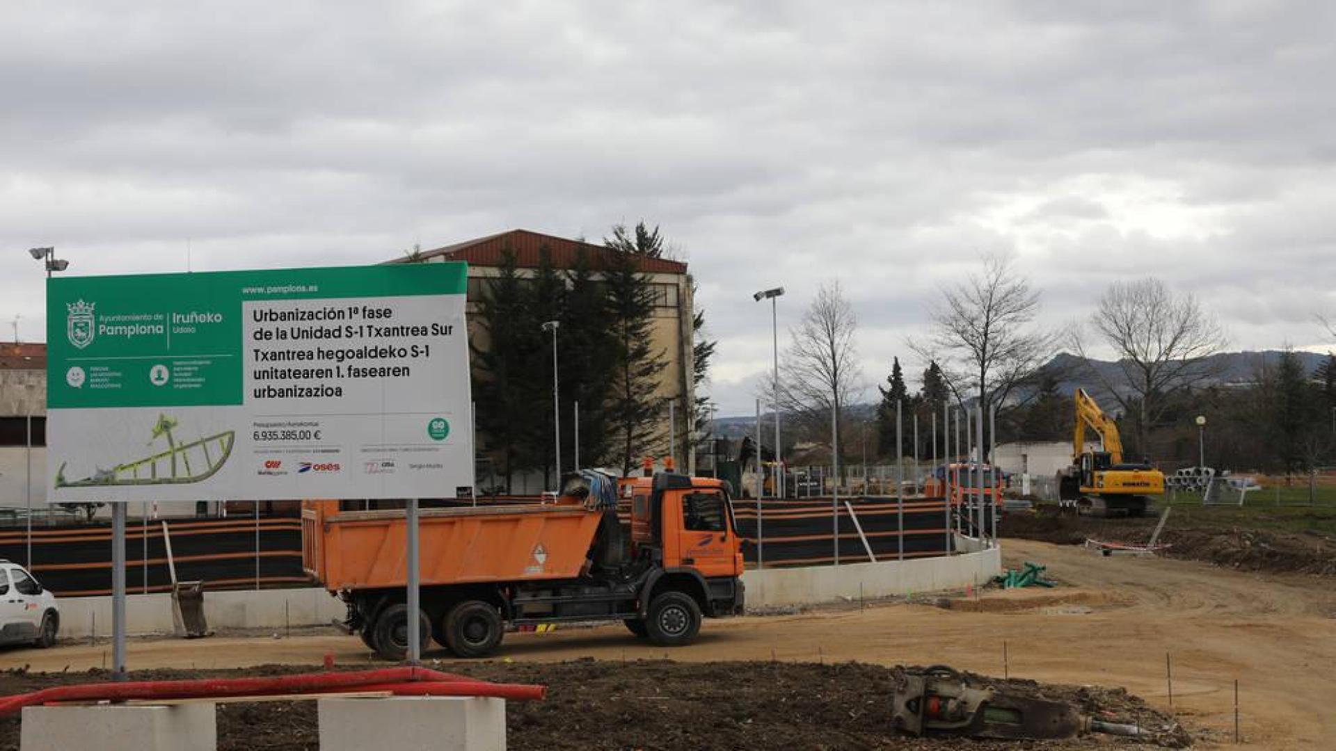 La rotonda de la calle Magdalena, en la Txantrea, se abrirá en mayo