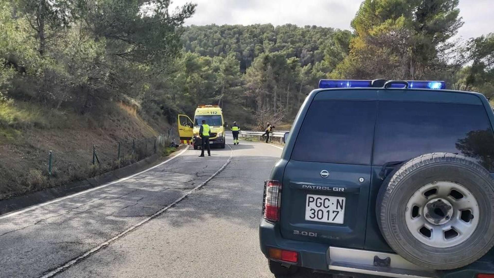 Herido un motorista tras salirse de la vía en Carcastillo