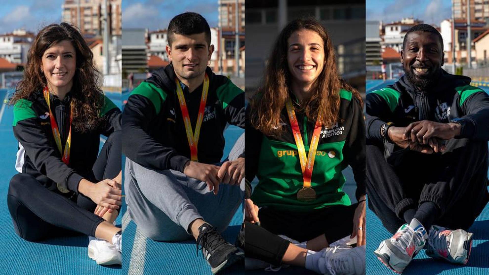 El cuarteto de oro del atletismo navarro