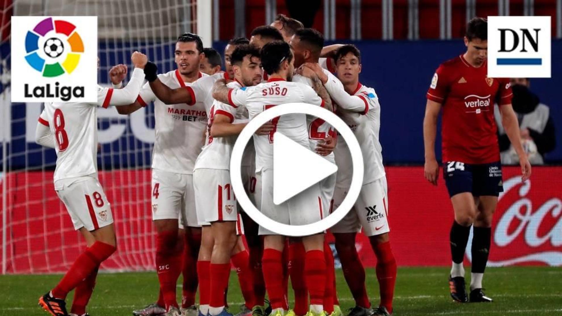 Resumen del Osasuna 0-2 Sevilla en vídeo: gol de Diego Carlos (0-1)
