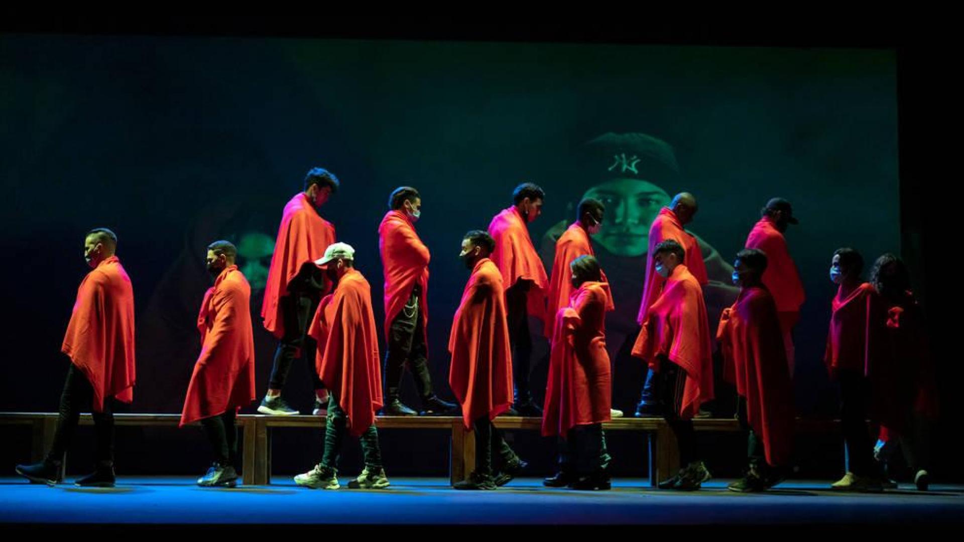 Un momento de la obra de teatro 'Una mochila, una vida'