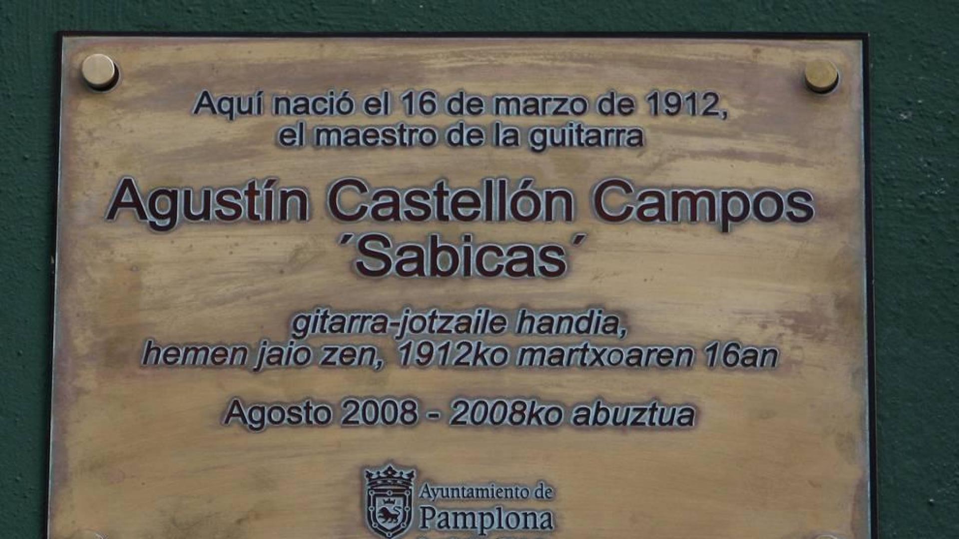 La placa del maestro Sabicas estaba a buen recaudo
