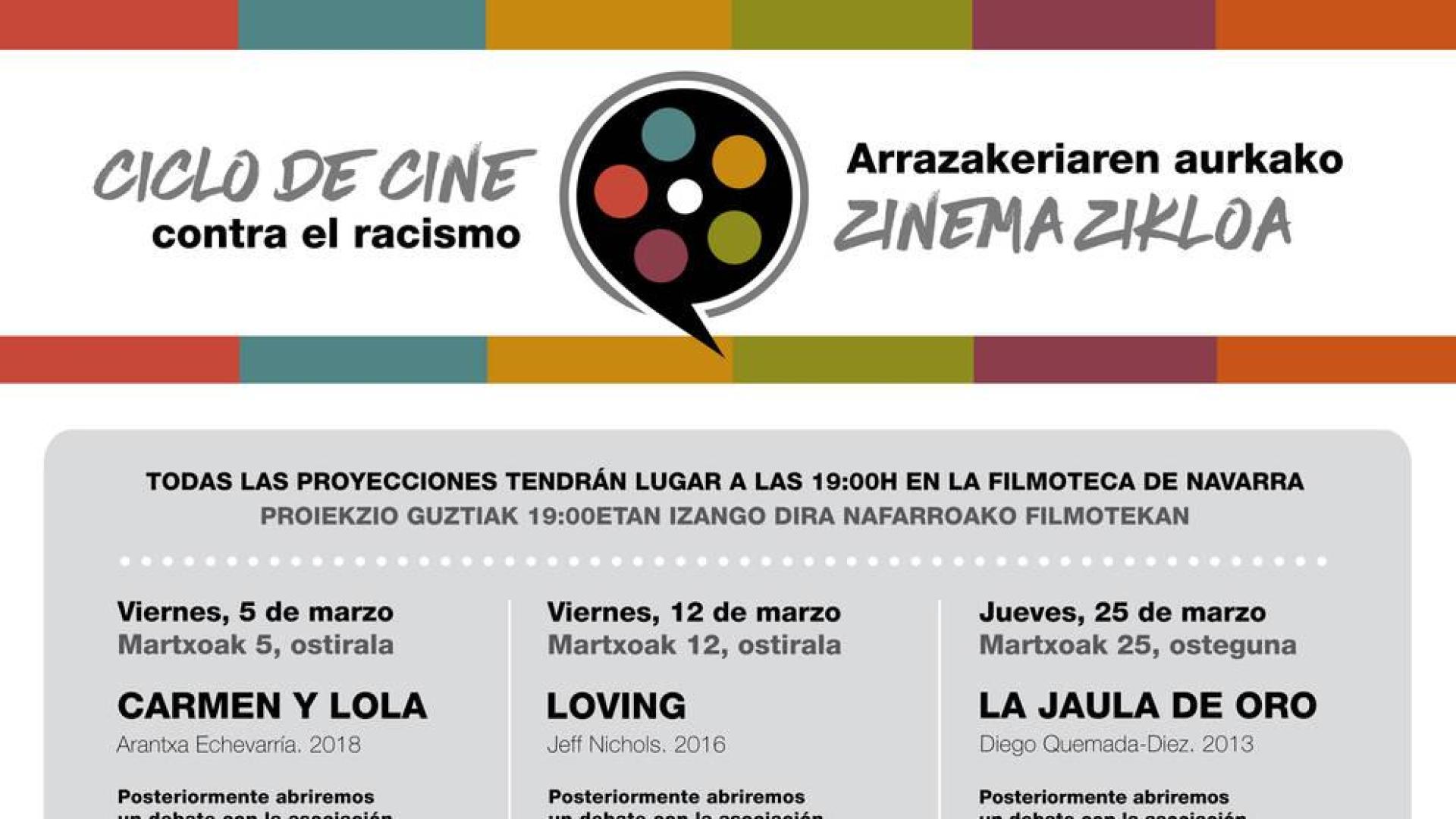 Cine, coloquios y conciertos en Navarra contra el racismo