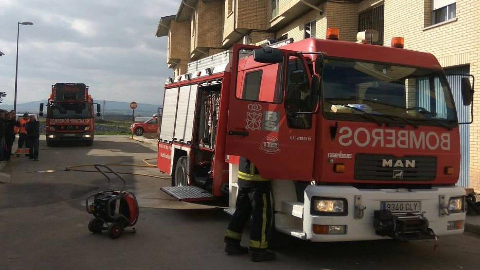 Los Bomberos de Navarra acuden por un incendio