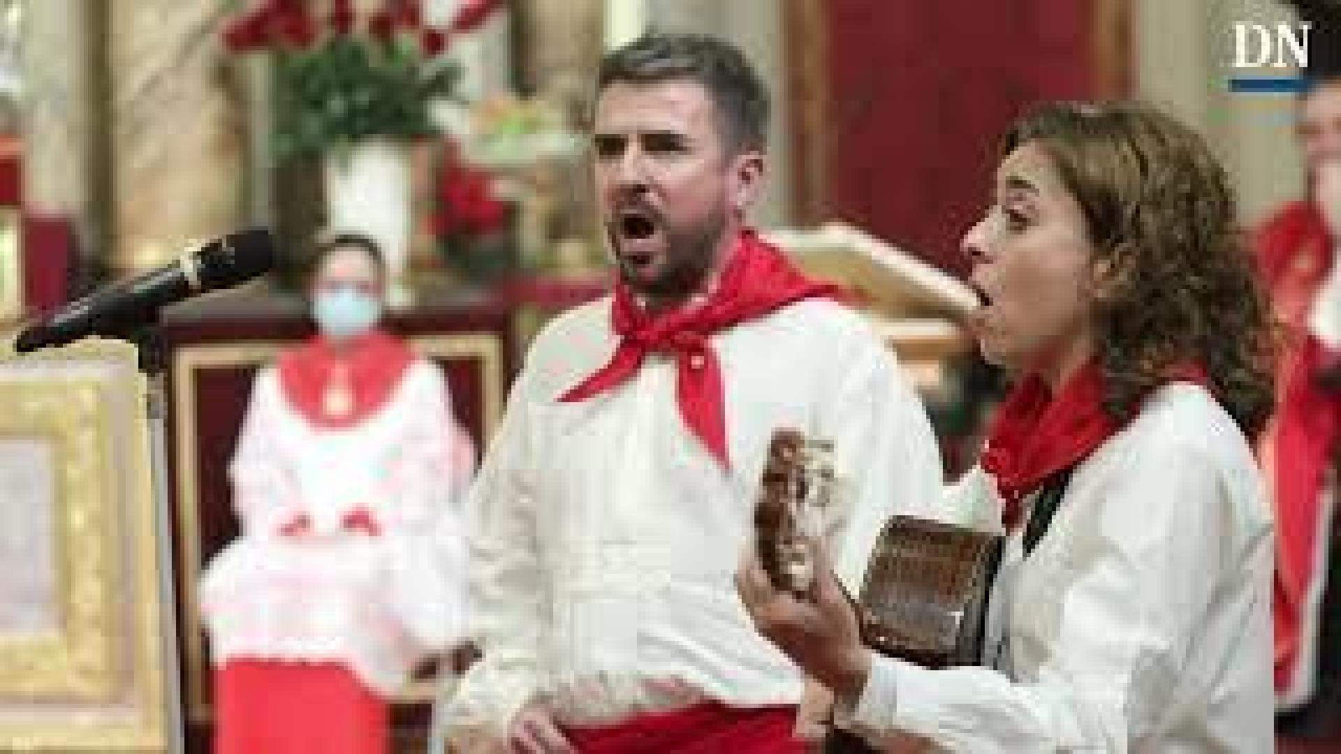 Jota en la misa del tercer peldaño de la Escalera de San Fermín