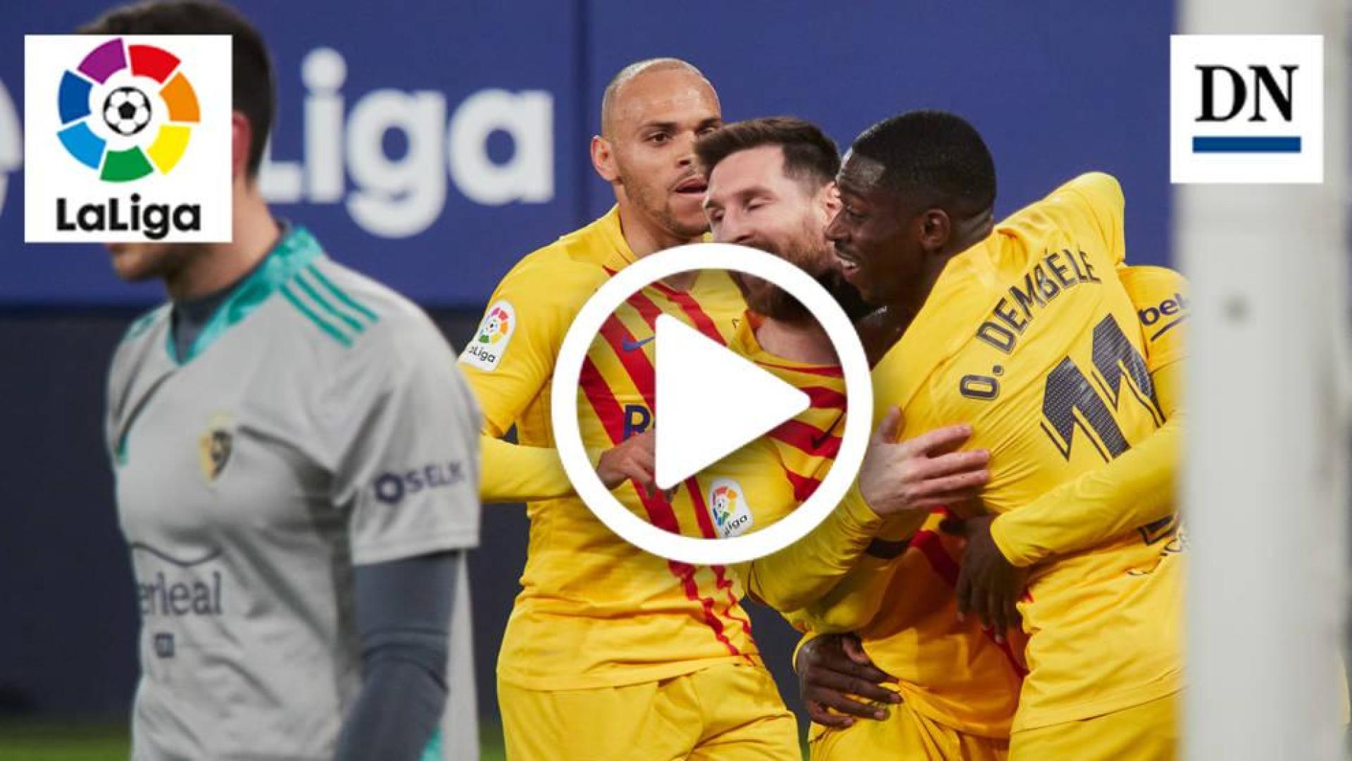 Resumen del Osasuna 0-2 Barcelona en vídeo