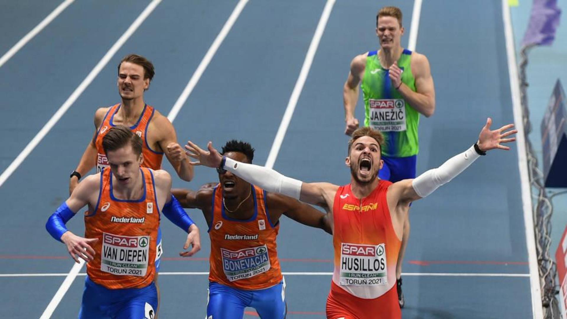 Óscar Husillos, campeón de Europa de 400 metros