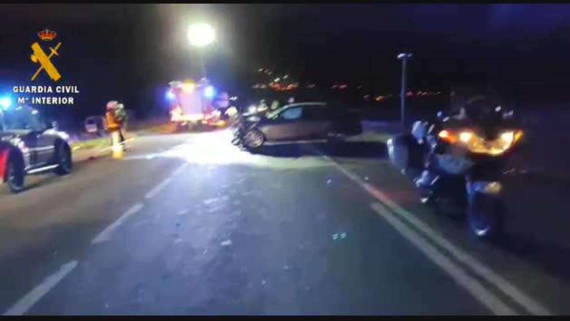 Herido grave en un accidente en la N-121