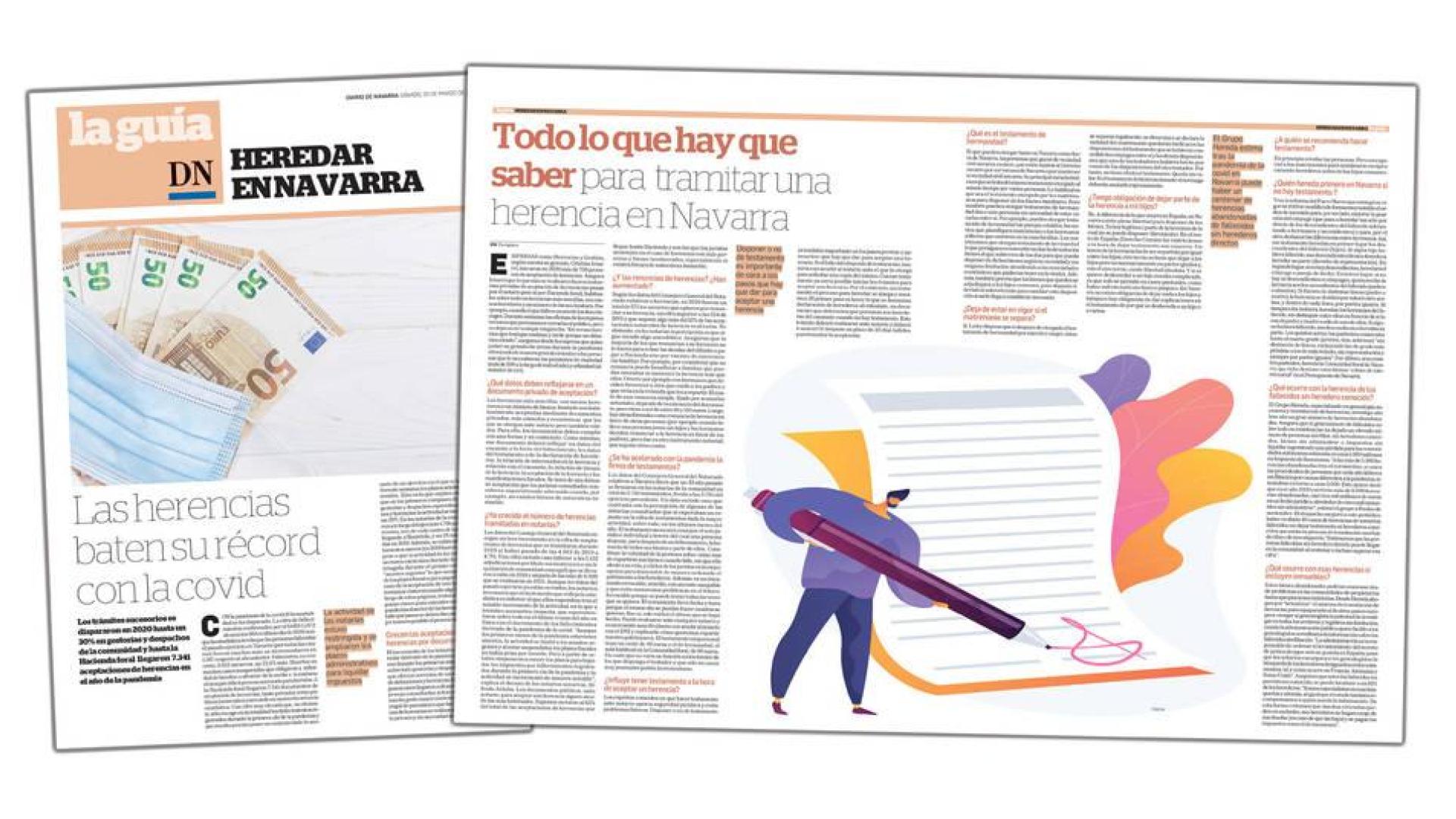 Guía sobre herencias, gratis el sábado con Diario de Navarra