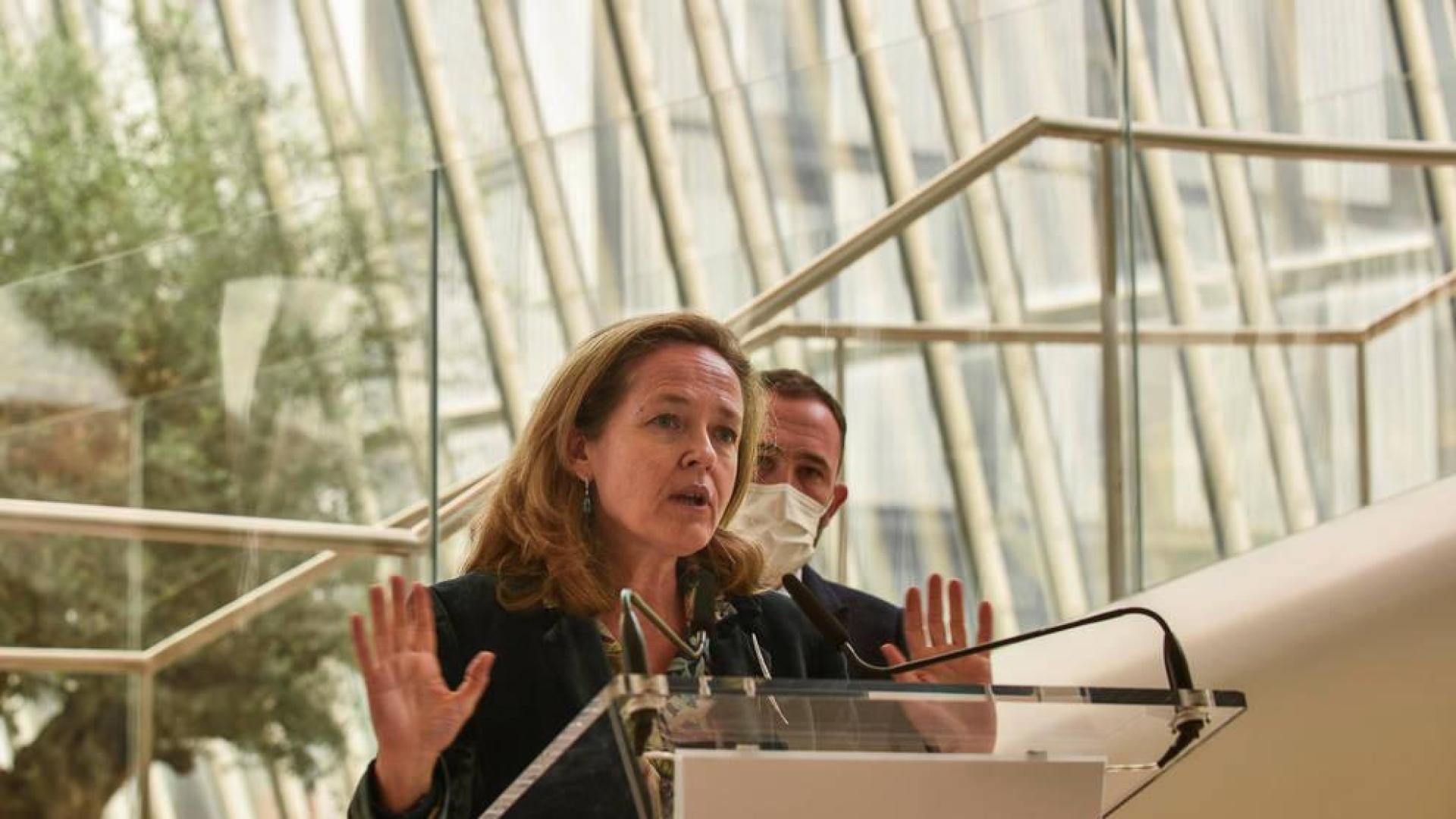 La ministra de Asuntos Económicos y Transformación Digital en el Círculo de Empresarios Vascos en Bilbao