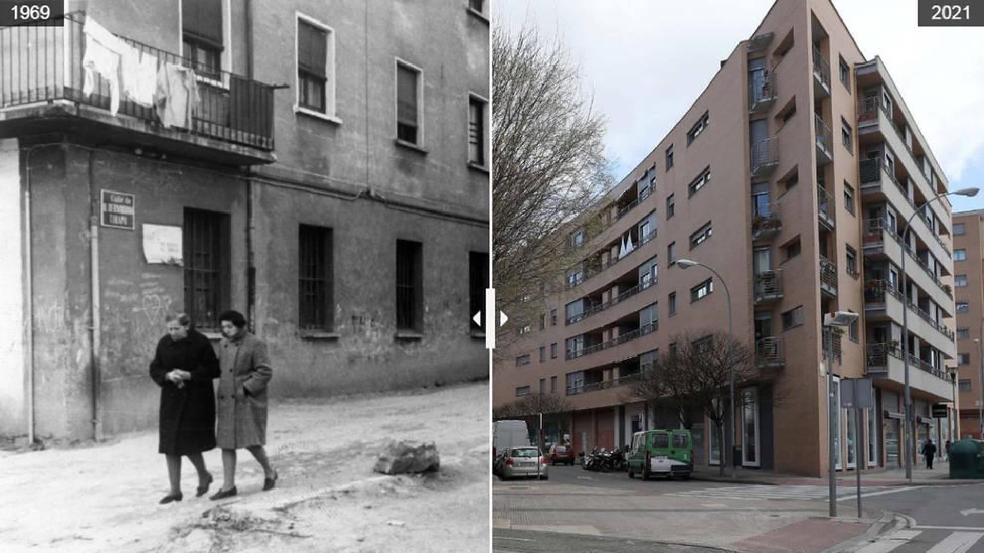 Cuando cambió... la calle Bernardino Tirapu, en la Rochapea