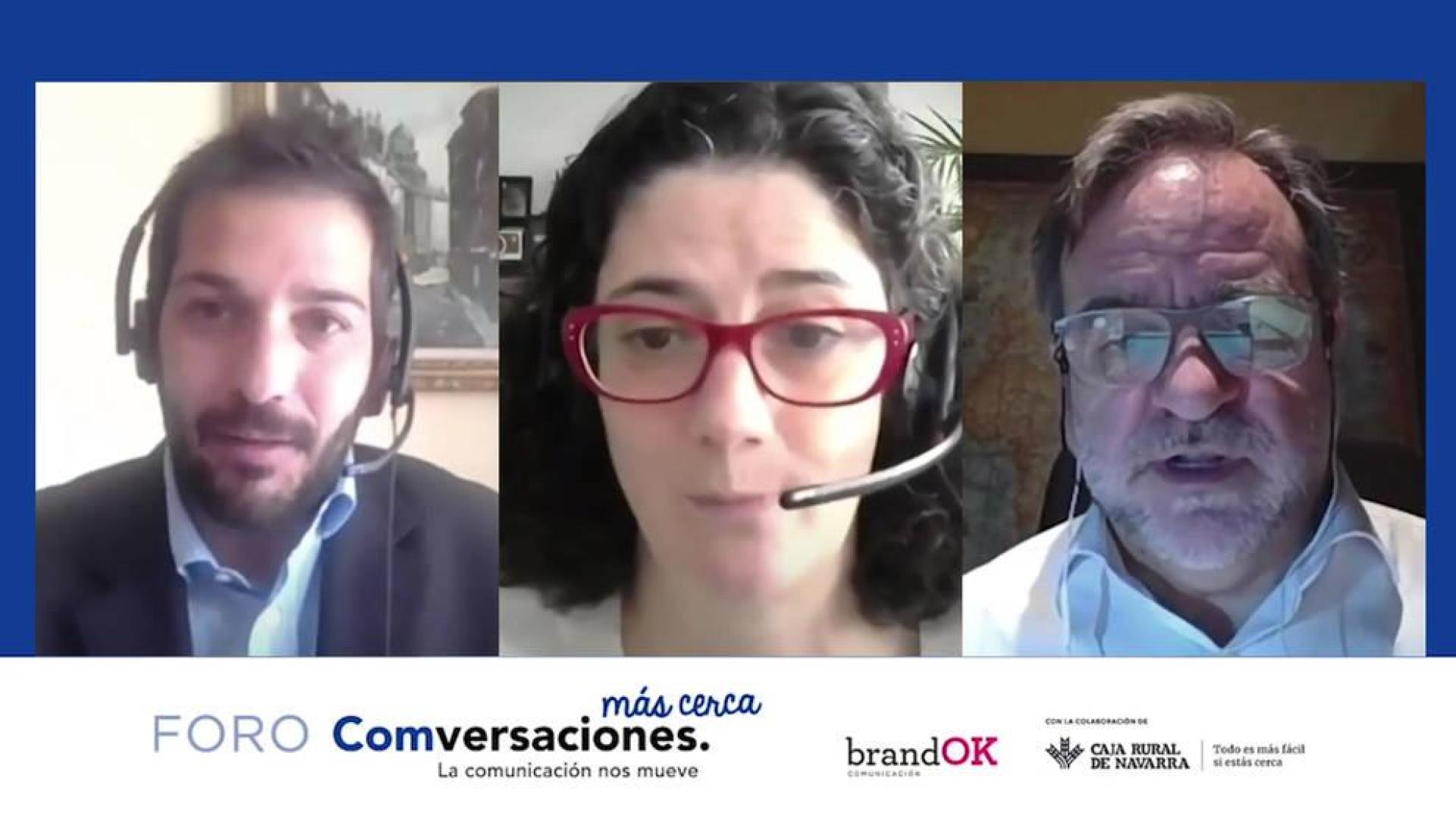 Ricardo Trujillo, Carlota del Amo y Álvaro Bordas, en el V Foro Comversaciones más cerca.