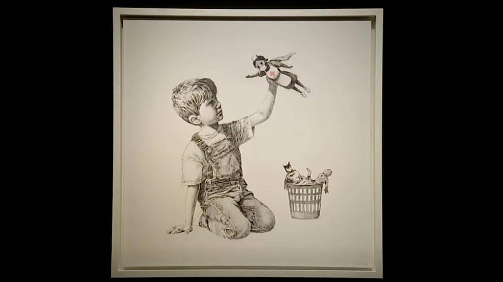 Banksy roza los 20 millones de euros en la subasta de 'Game changer'