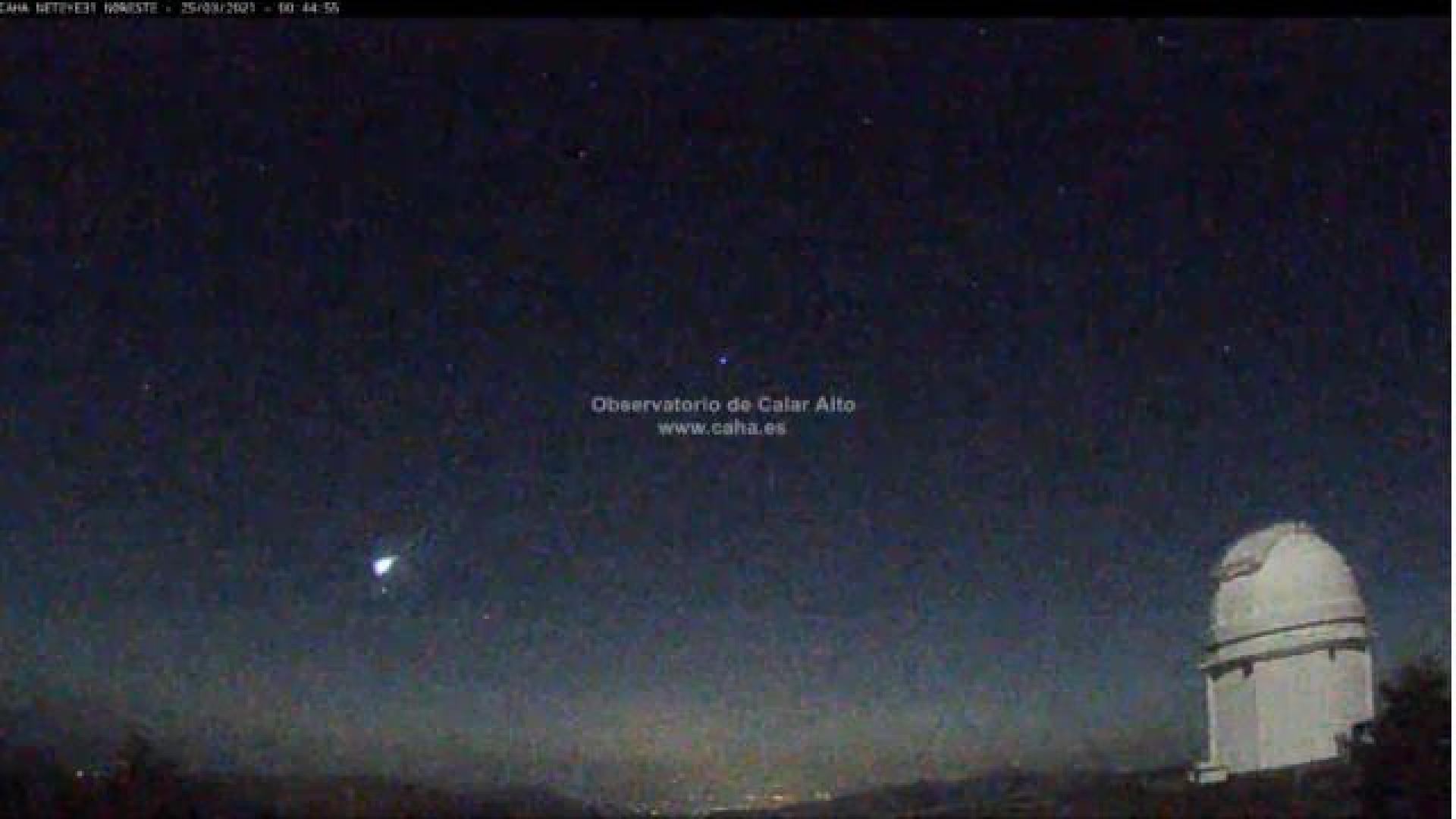 Detectan una bola de fuego sobrevolando el este de España a 150.000 km/hora