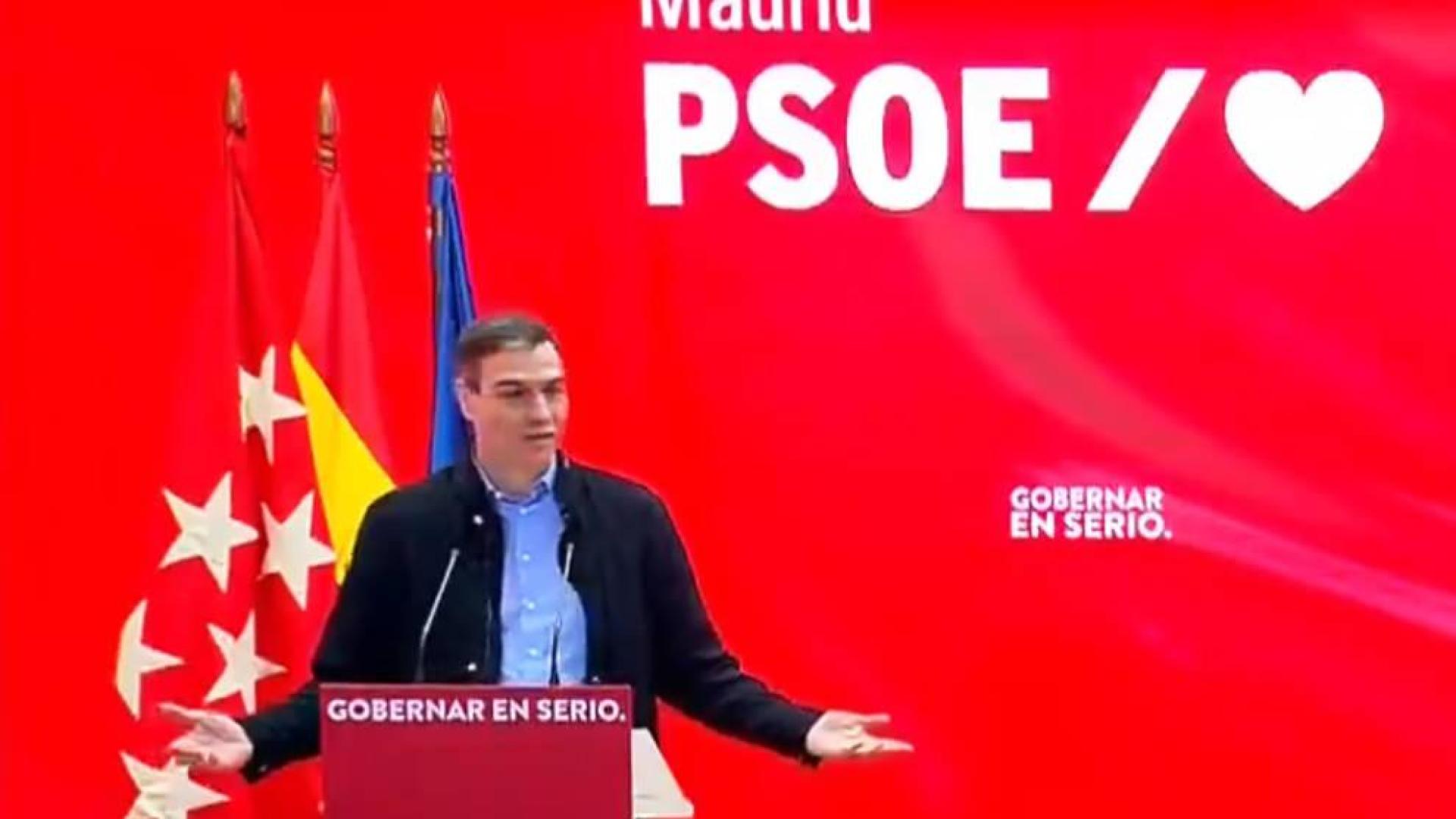 Pedro Sánchez: "PP y Vox quieren formar el Gobierno de la plaza de Colón en Madrid"