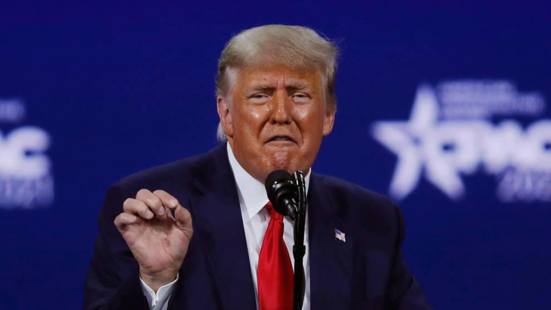 Donald Trump, en la clausura de la Conferencia de Acción Política Conservadora, en Orlando (Florida).