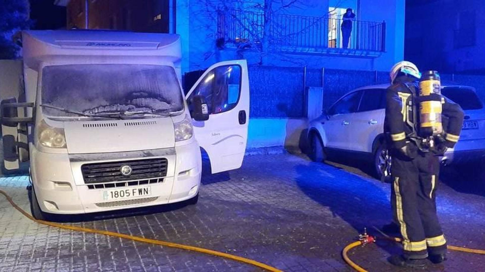 Incendiada una autocaravana en Astrain