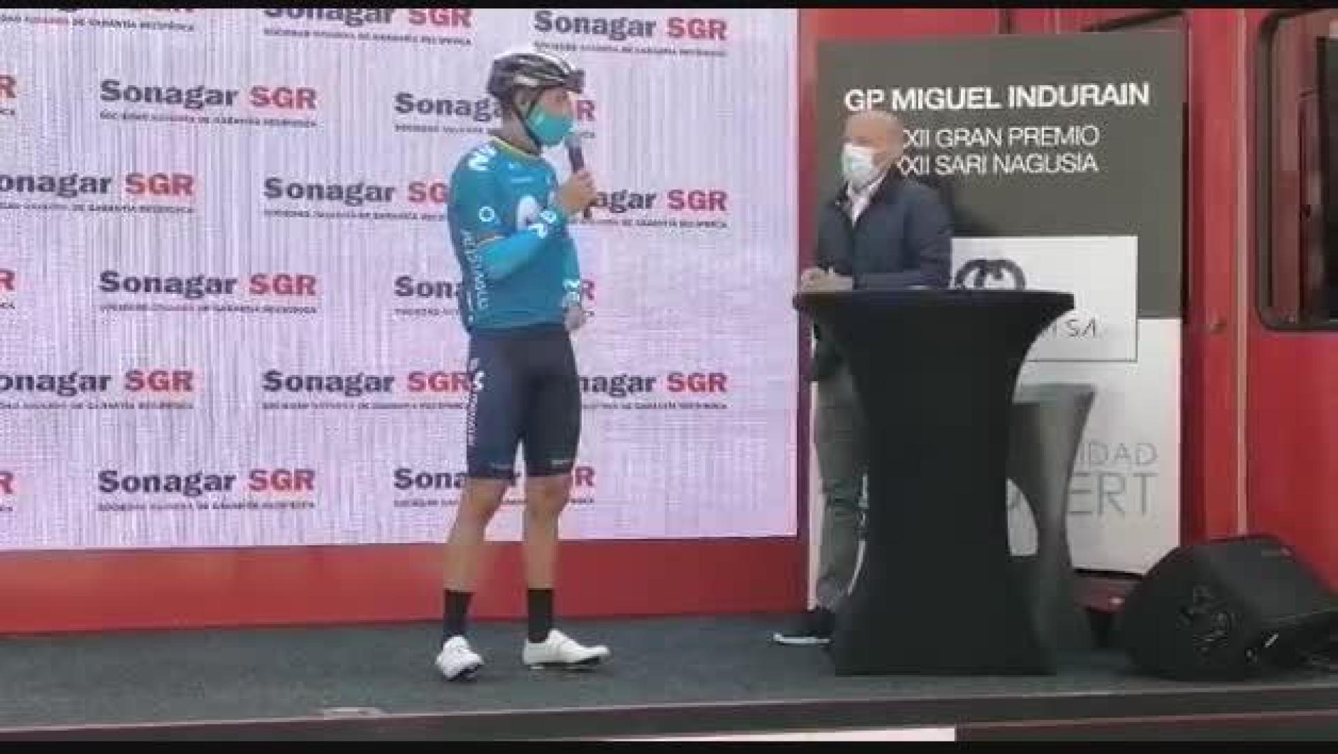 Vídeo: Alejandro Valverde ya ha firmado en su último Gran Premio Miguel Induráin